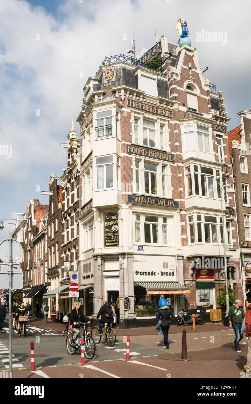 Impressive building of the former life insurance company Levensverzekering Noord Barband Waalwijk, Amsterdam Stock Photo