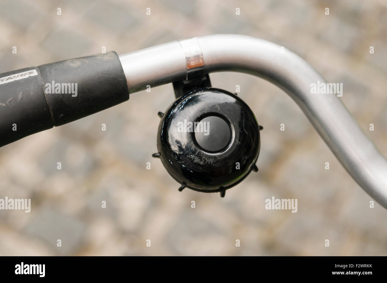 Bell on a bicycle in Amsterdam Stock Photo