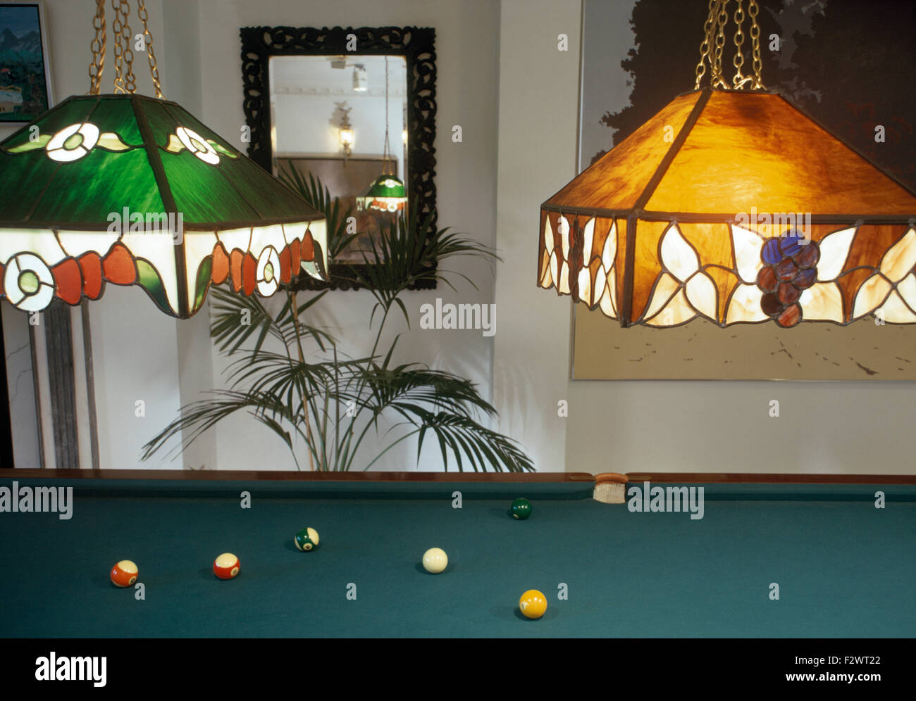lights above pool table