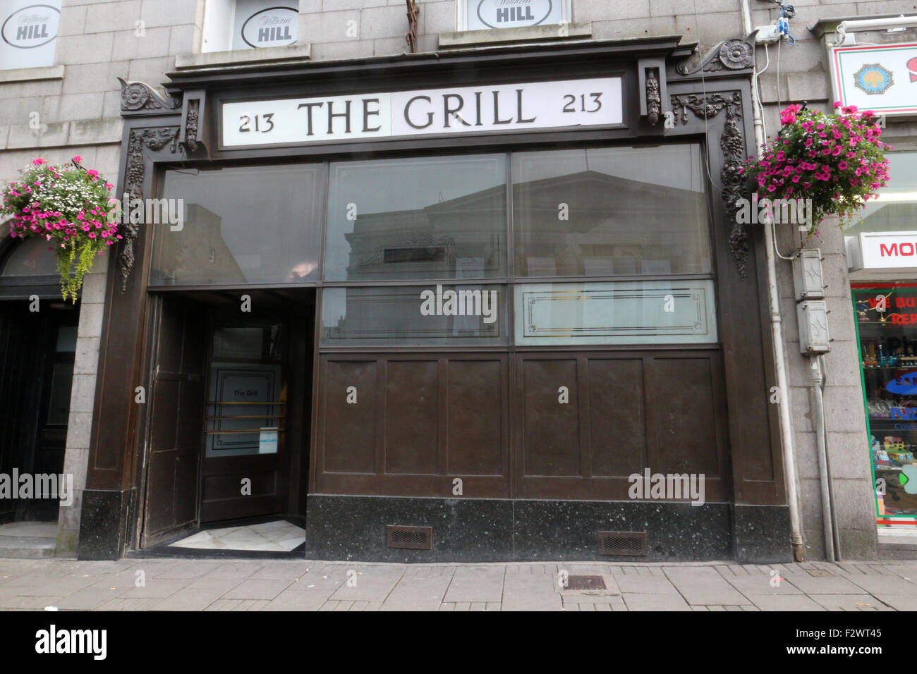 The Grill External view Whisky bar in Union Street Aberdeen city