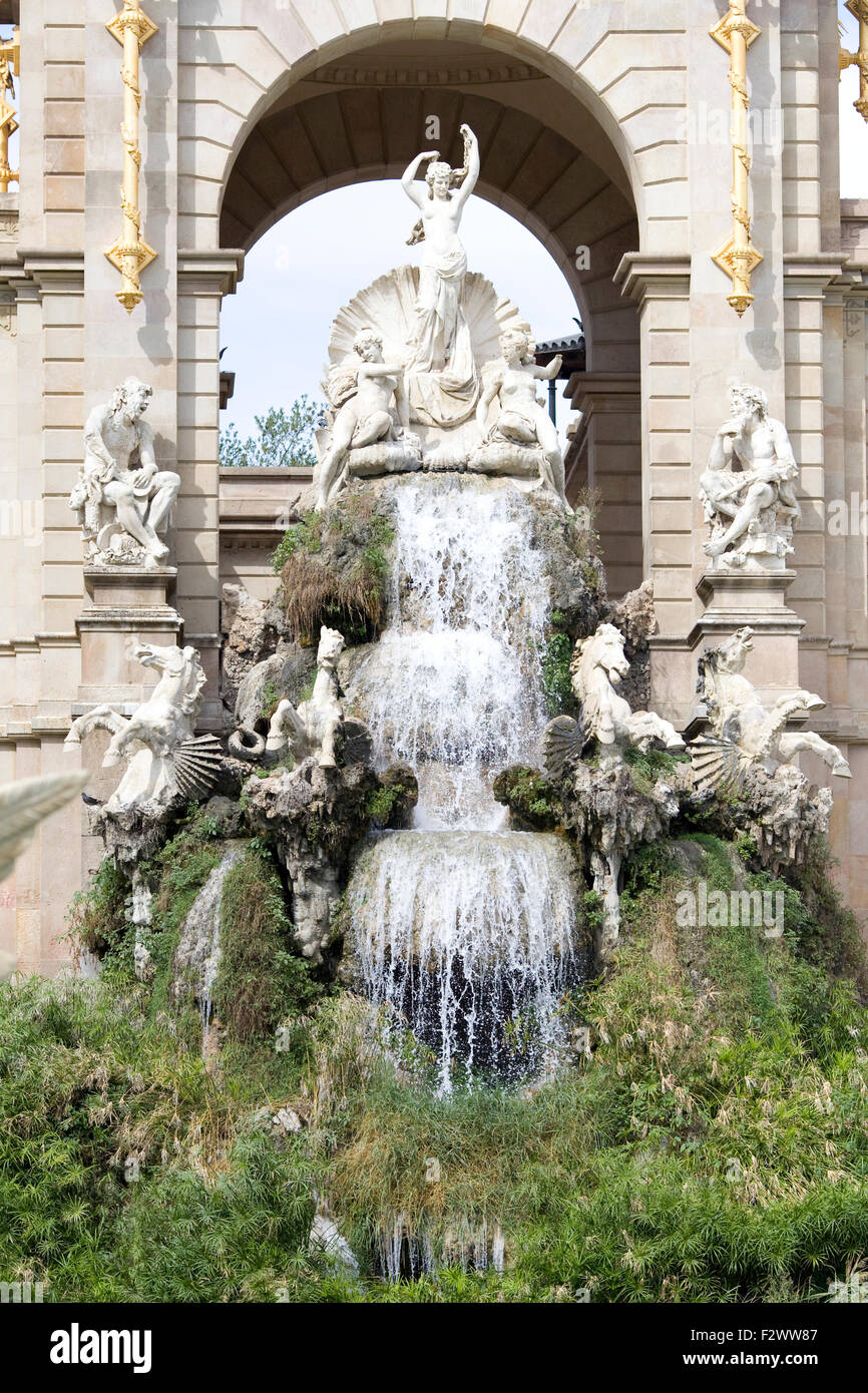 Parc de la Ciutadella the Font de la cascada Fountain Stock Photo Alamy