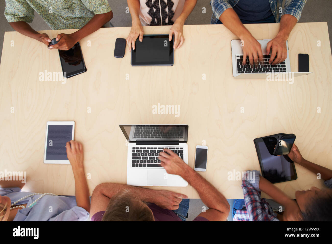 Aerial view of people meeting hi-res stock photography and images - Alamy