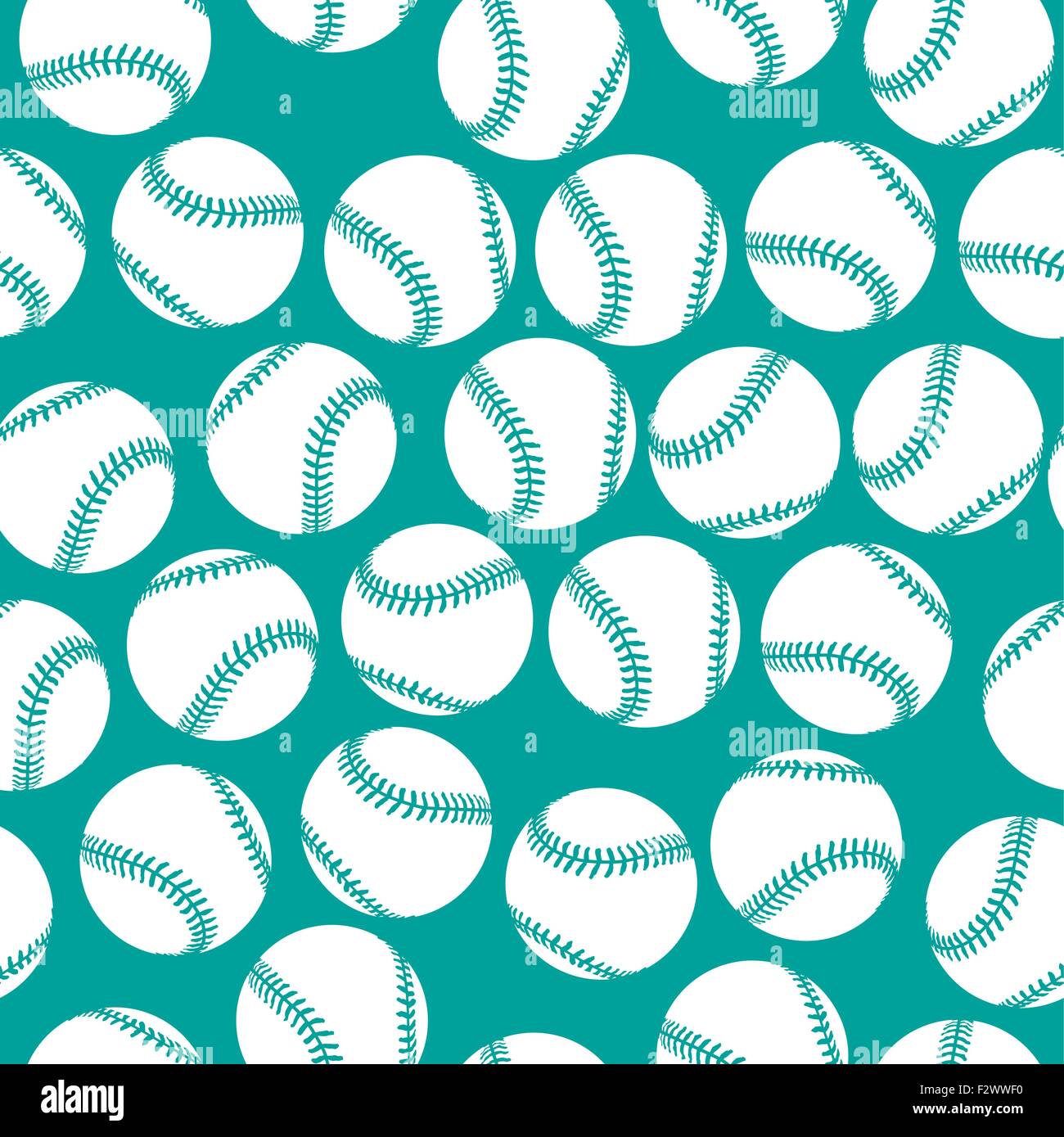 White baseball icons on green background seamless pattern Stock Vector ...
