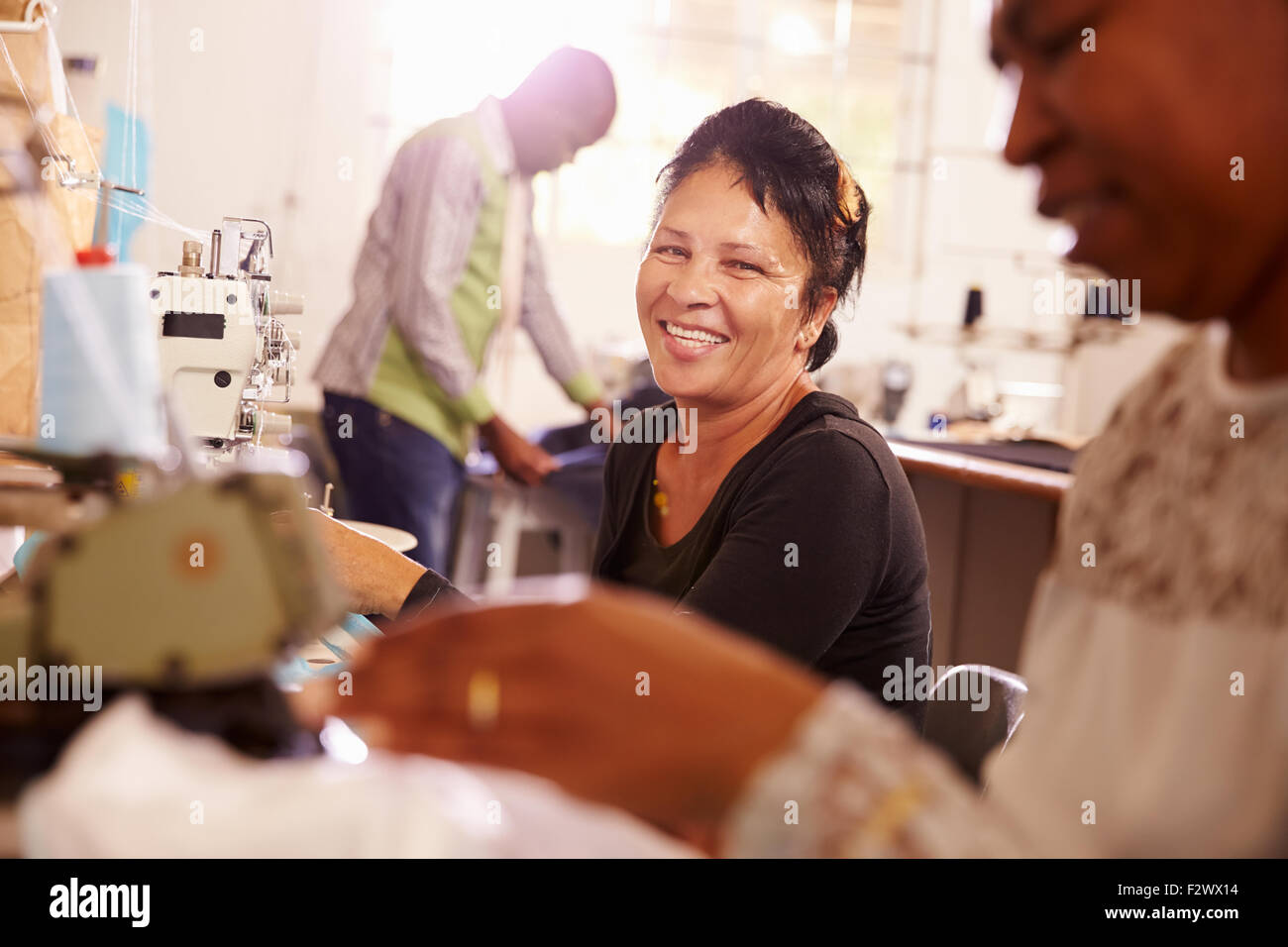 Women sewing at a community project South Africa Stock Photo