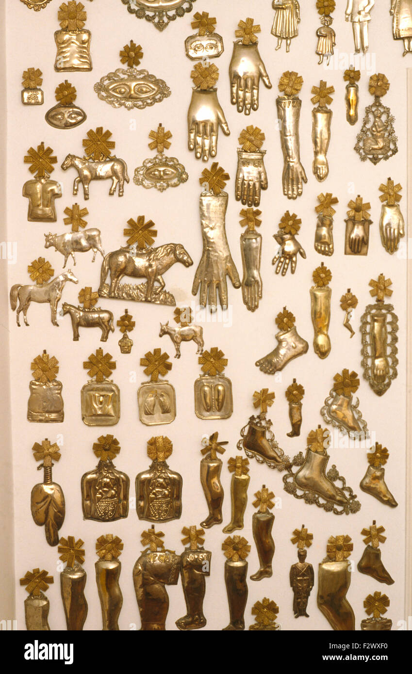 Close Up Of A Collection Vintage Tin Decorations Stock Photo