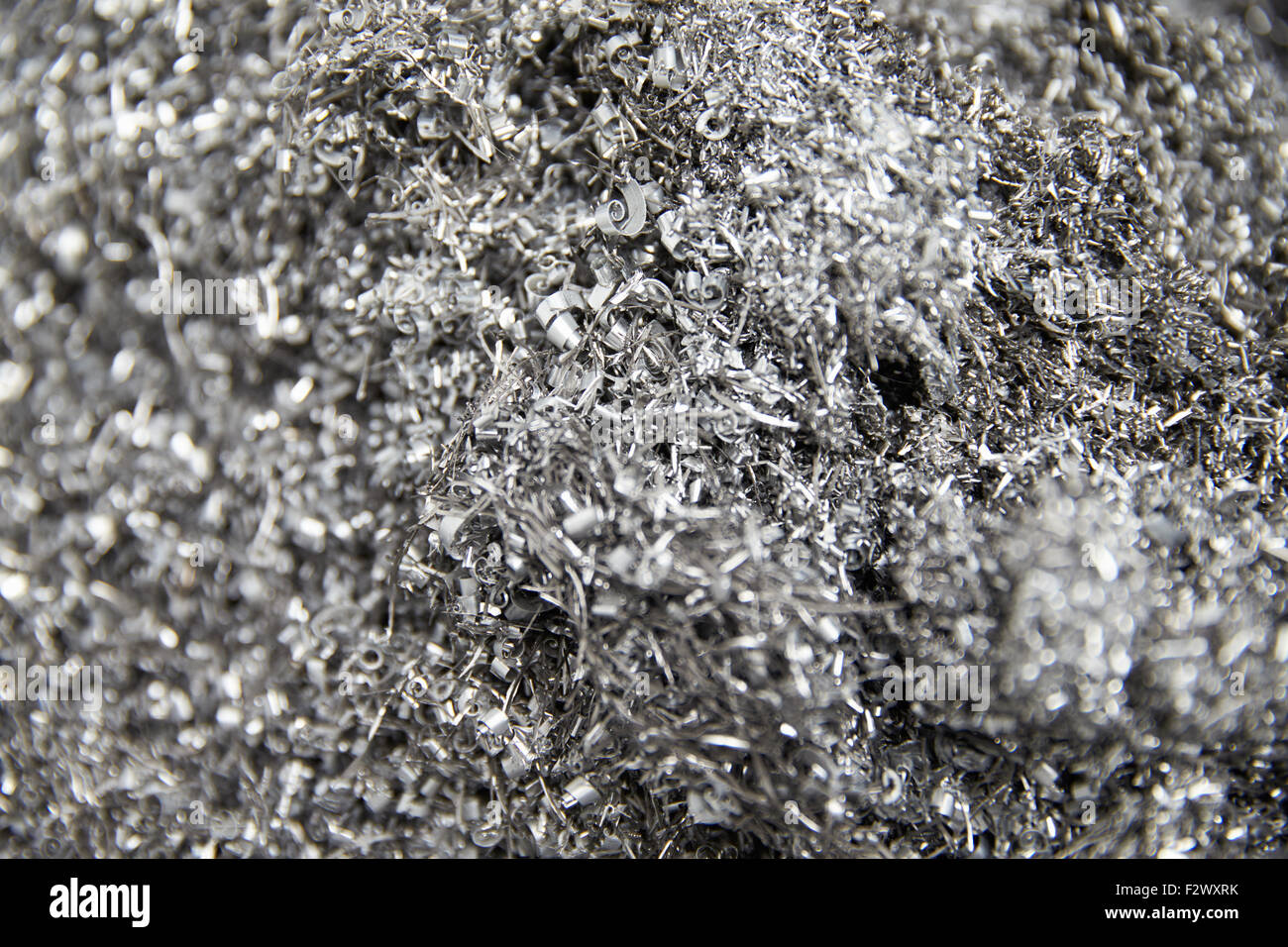 Alloy Filings For Recycling In Engineering Factory Stock Photo