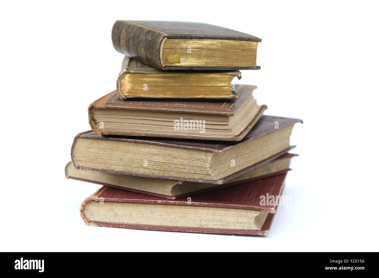 old books isolated on white background Stock Photo - Alamy