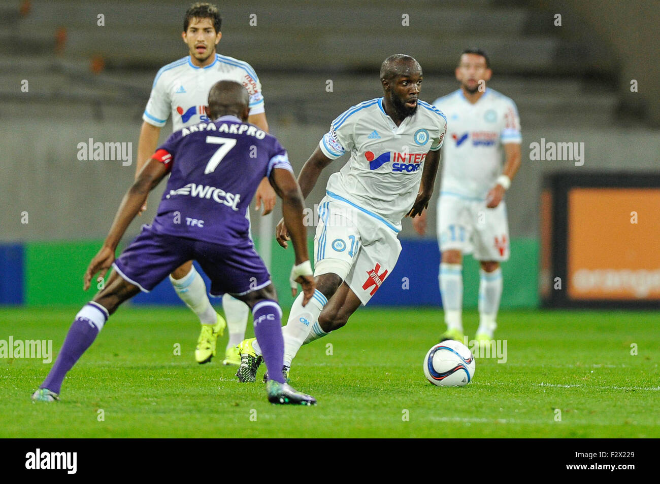 Toulouse, France. 23rd Sep, 2015. French League 1 football. Toulouse versus Marseille. Lassana DIARRA (om) © Action Plus Sports/Alamy Live News Stock Photo