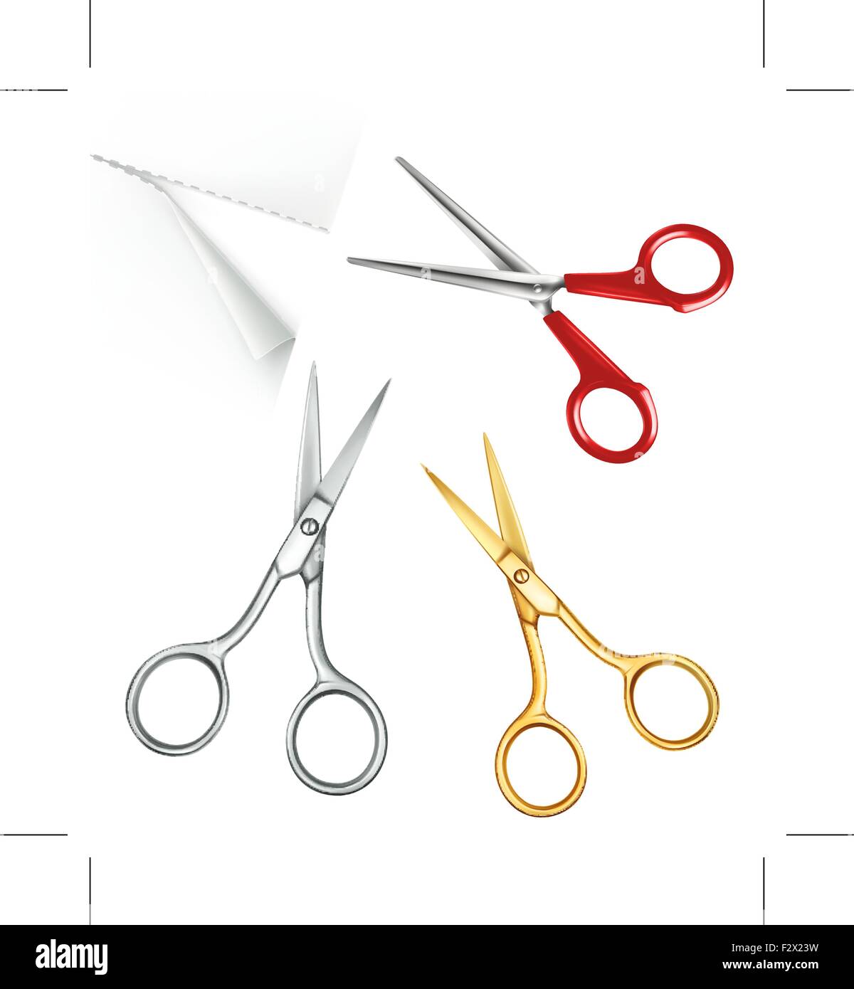 Scissors paper icons set Stock Vector Images - Alamy