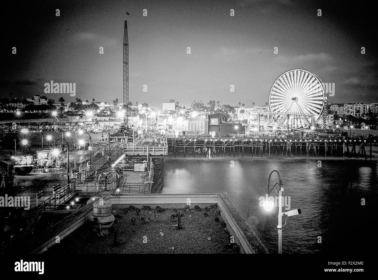 Santa Monica Pier, Santa Monica, Los Angeles County, California, USA Stock Photo