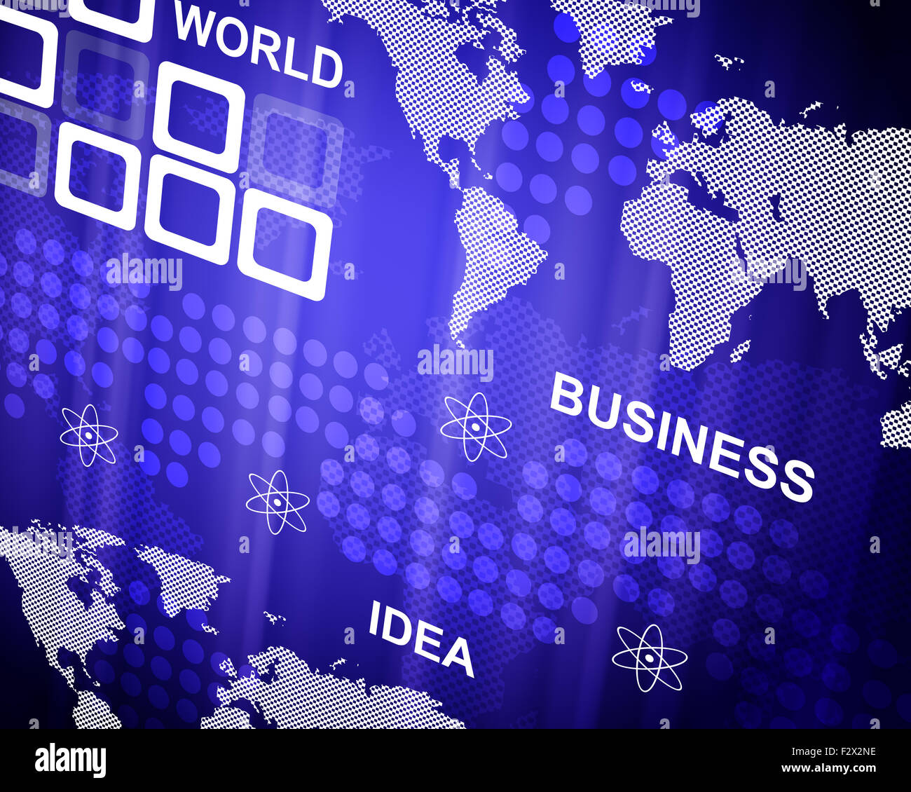 World map words hi res stock photography - World Map With Business Words F2X2NE 