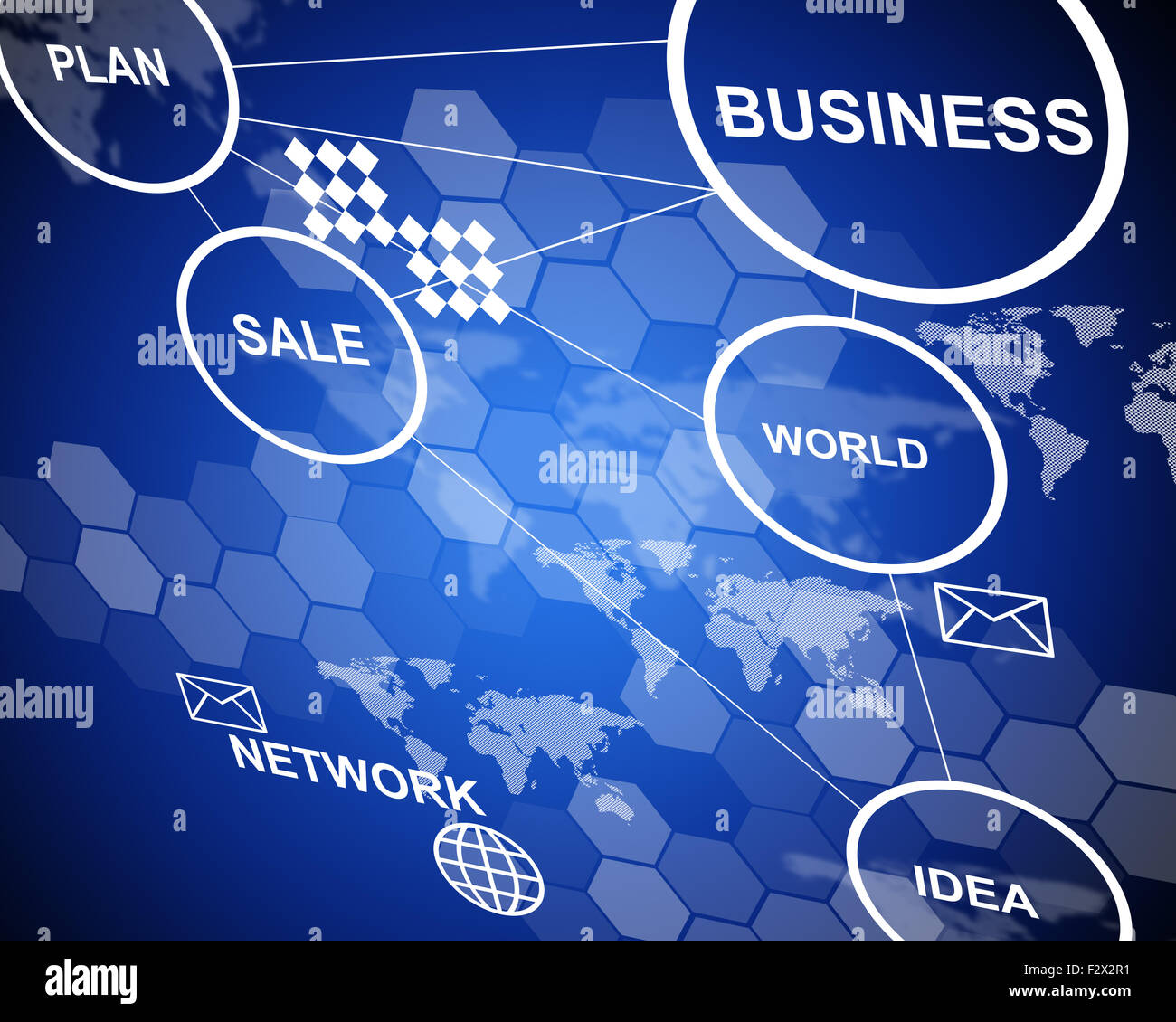 World map with business words and - World Map With Business Words And Symbols F2X2R1 