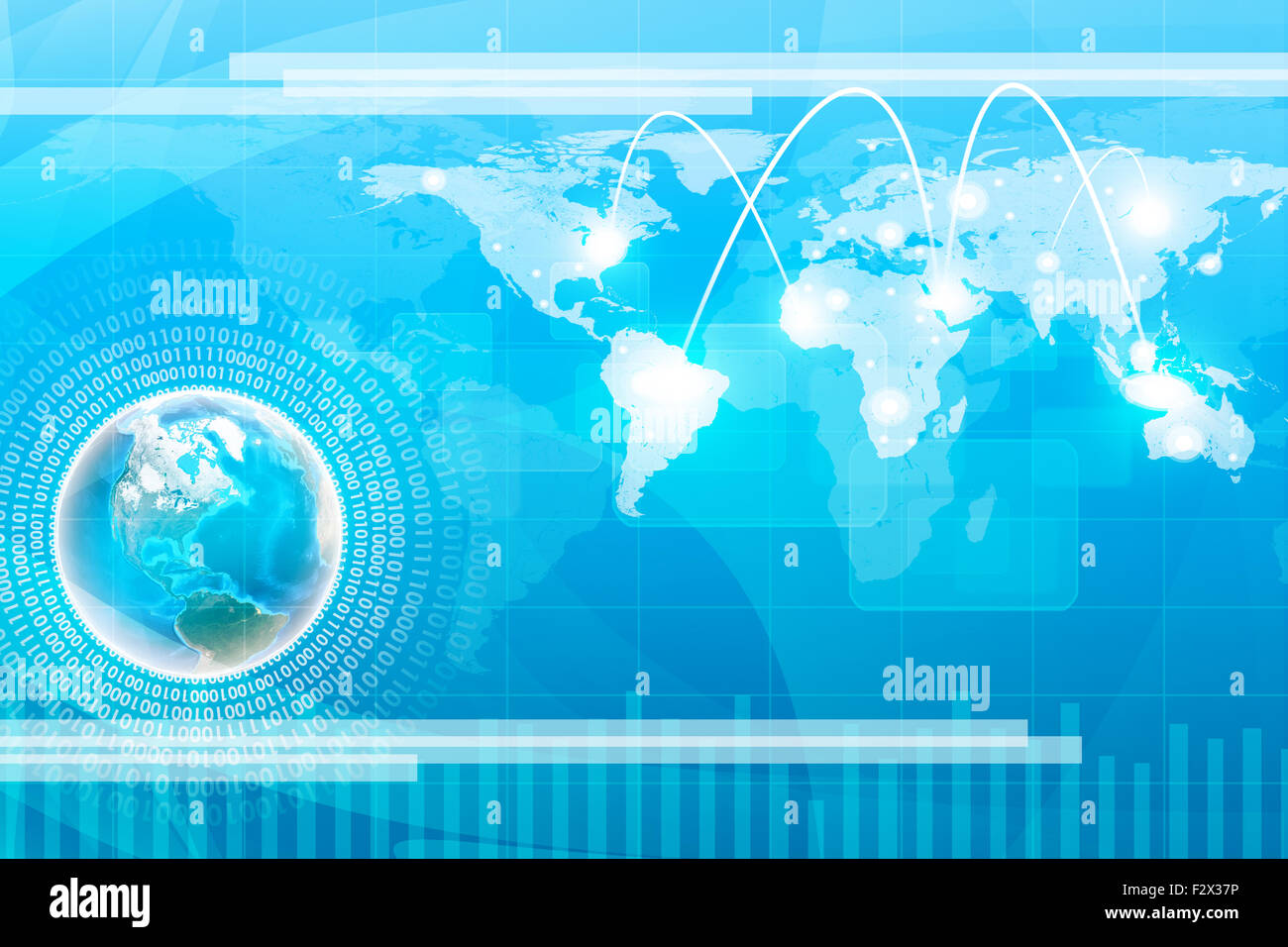 Earth globe with world map and numbers Stock Photo Alamy