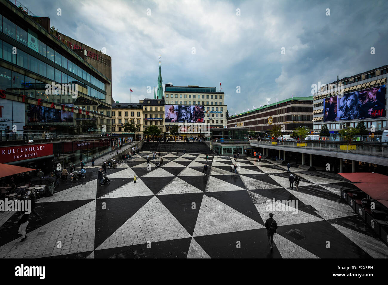 View of Sergels torg, in Norrmalm, Stockholm, Sweden. Stock Photo