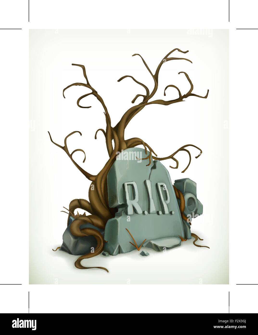 Tomb, rest in peace vector icon Stock Vector