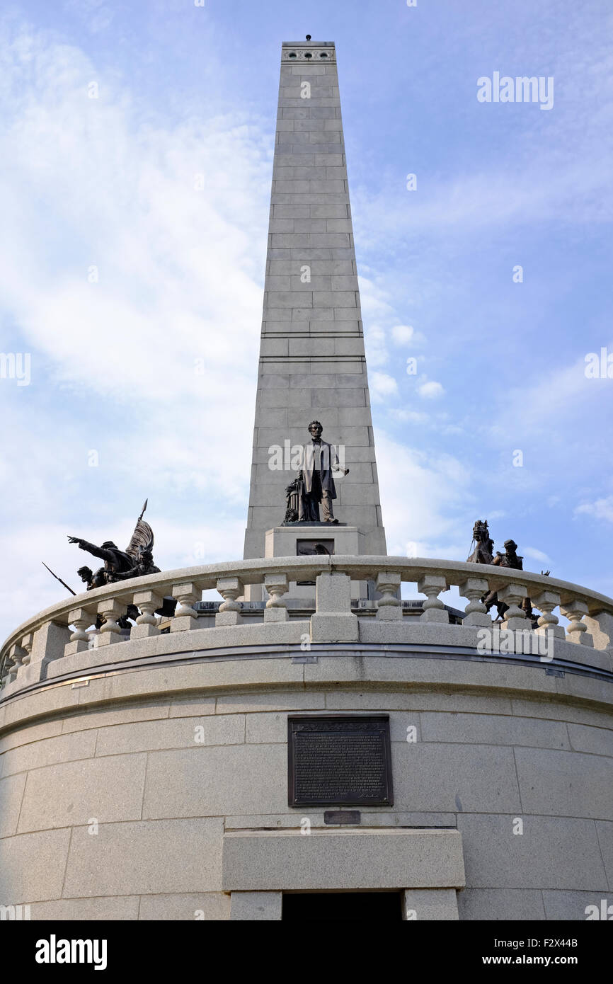 Abraham Lincoln's Tomb in Springfield, Illinois Stock Photo