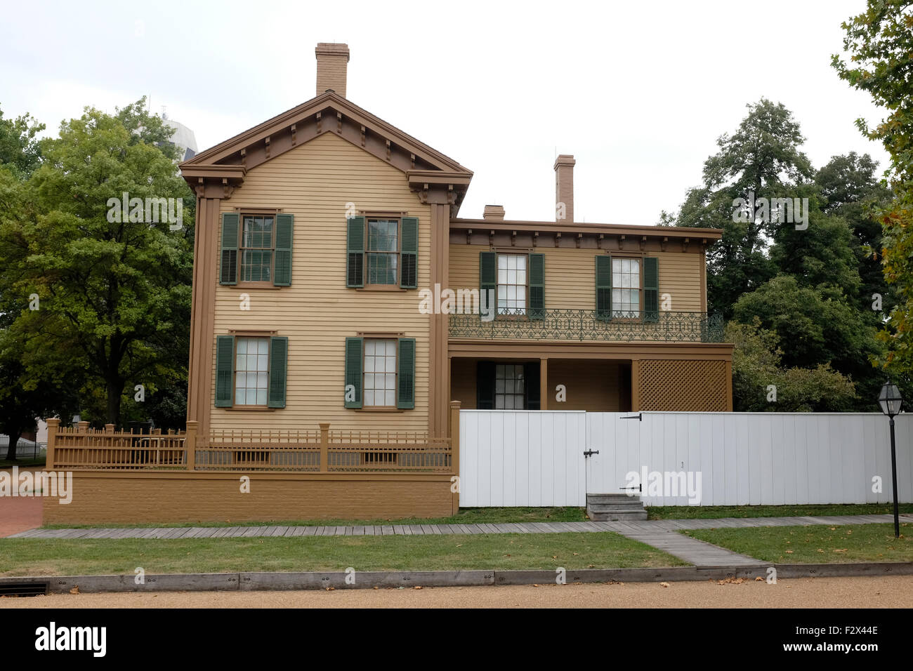 Abraham Lincoln's home, Springfield, Illinois Stock Photo