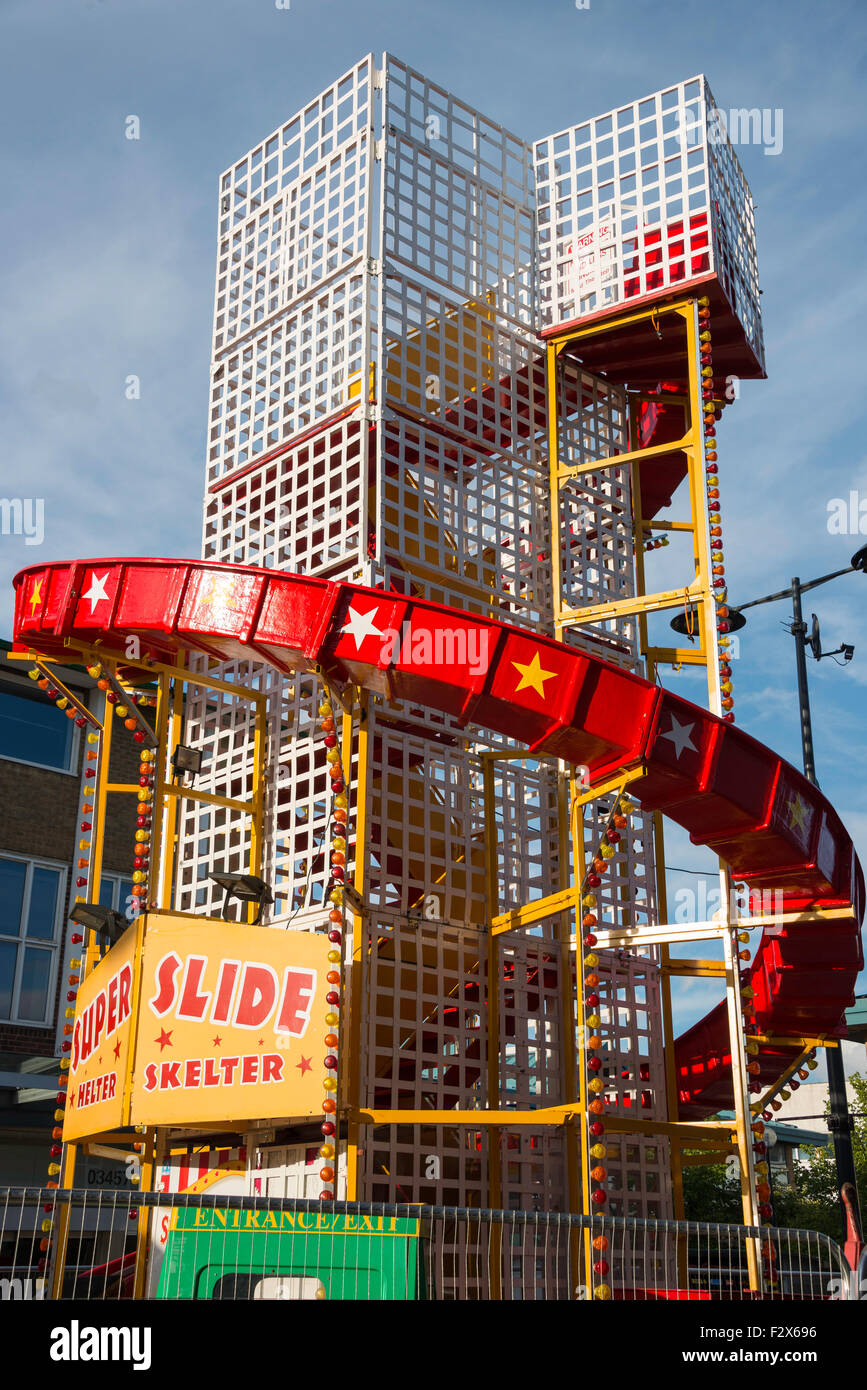 Super Slide helter skelter, Willow Place Shopping Centre, Corby, Northamptonshire, England, United Kingdom Stock Photo