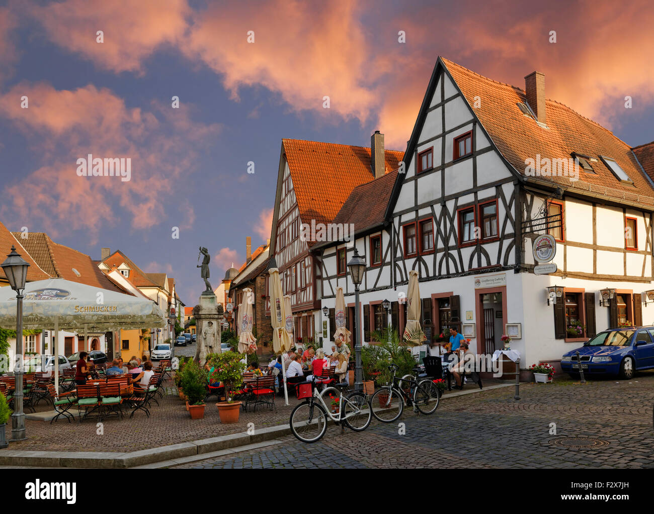 Germany, Hesse, Hanau, Steinheim am Main, Platz des Friedens Stock Photo