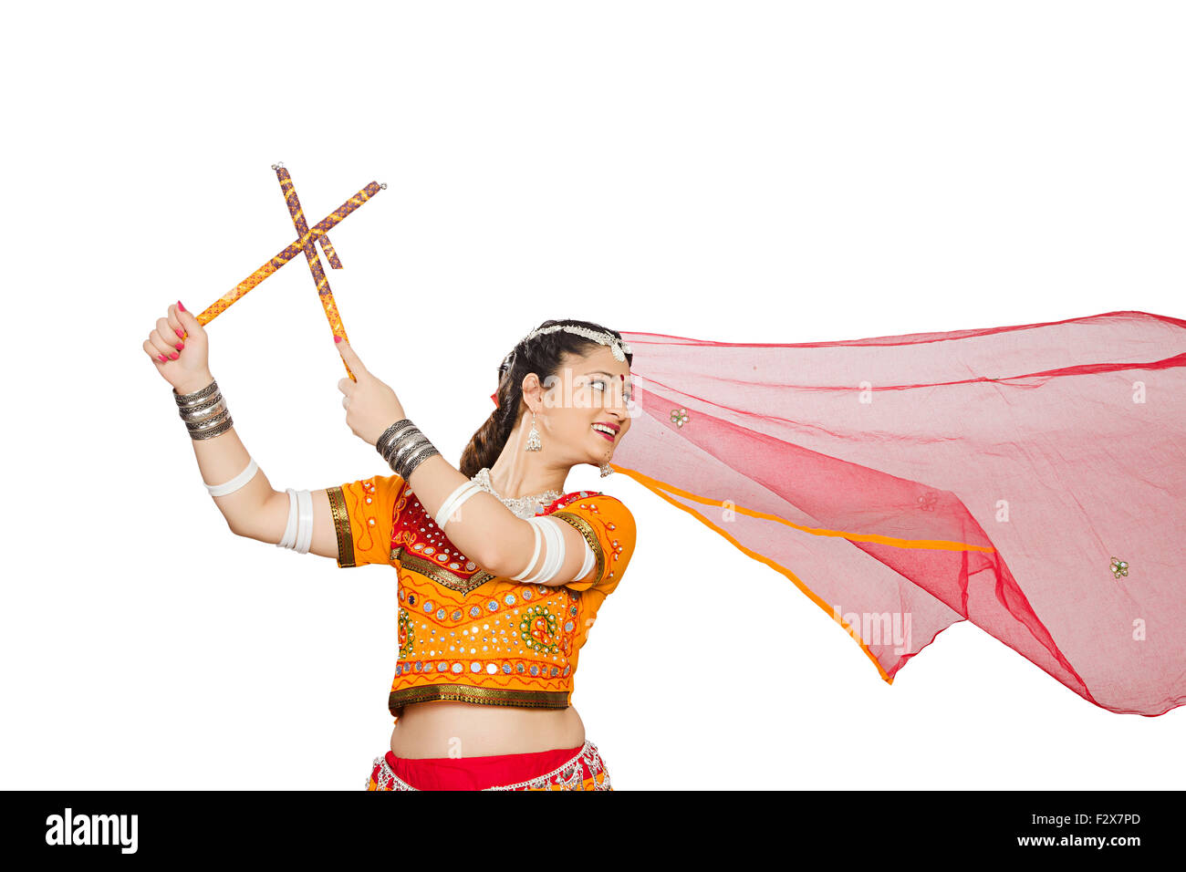 1 indian Rajasthani woman Navaratri Dandiya dance Stock Photo - Alamy