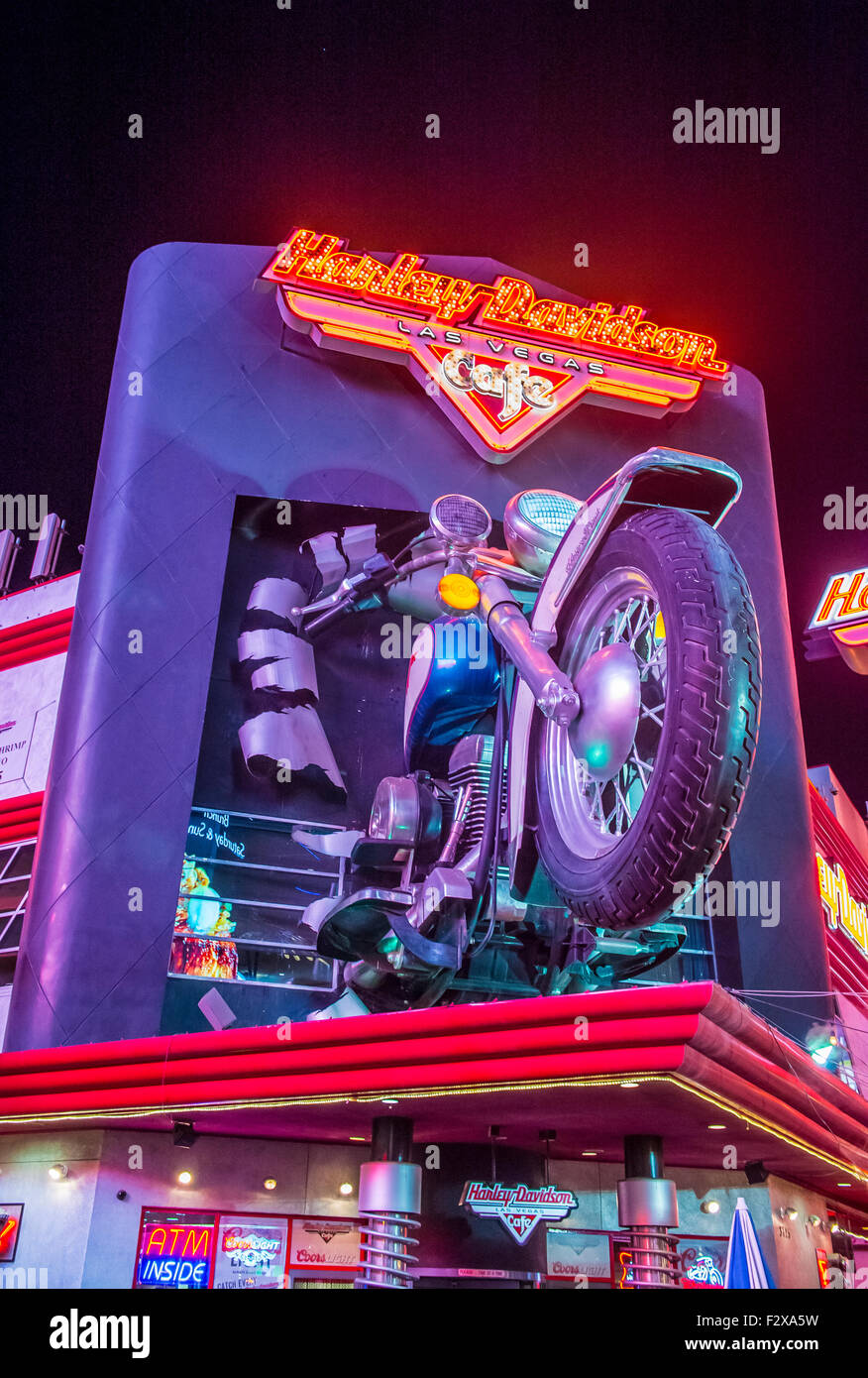 The Harley Davidson Cafe Las Vegas strip Stock Photo Alamy