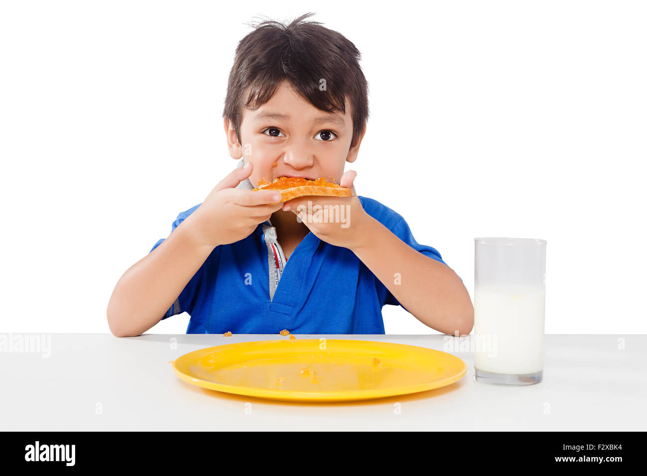 Indian Child Eating Breakfast