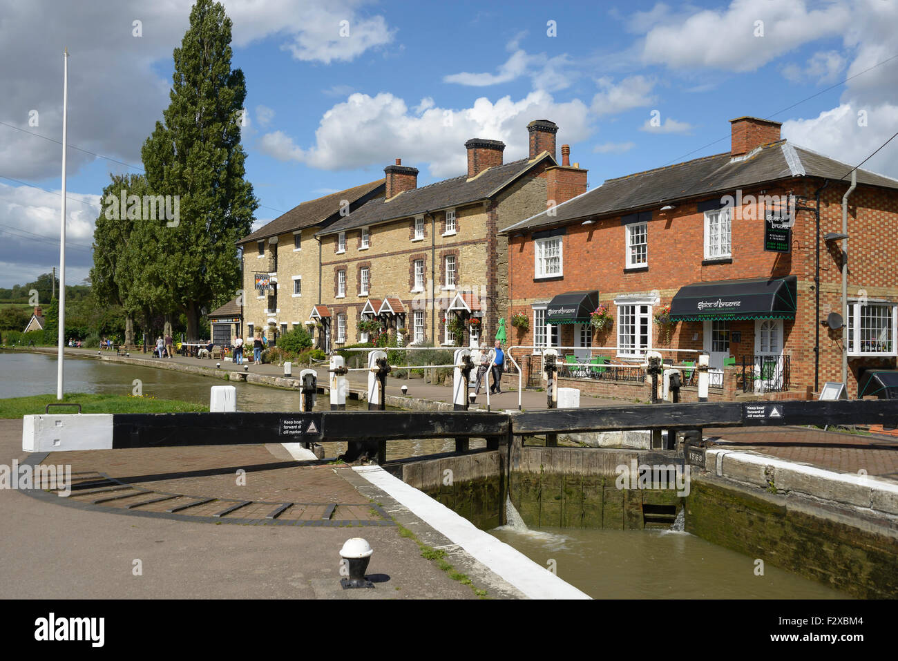 The top lock of the Stoke Bruerne flight, Stoke Bruerne