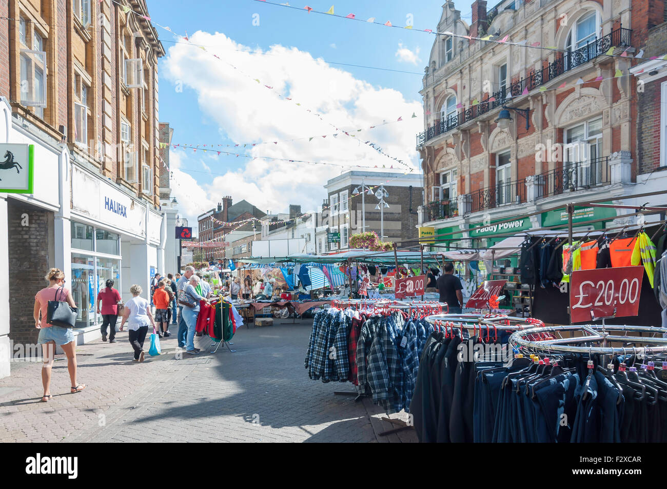 Saturday Market, Dartford High Street, Dartford, Kent, England, United
