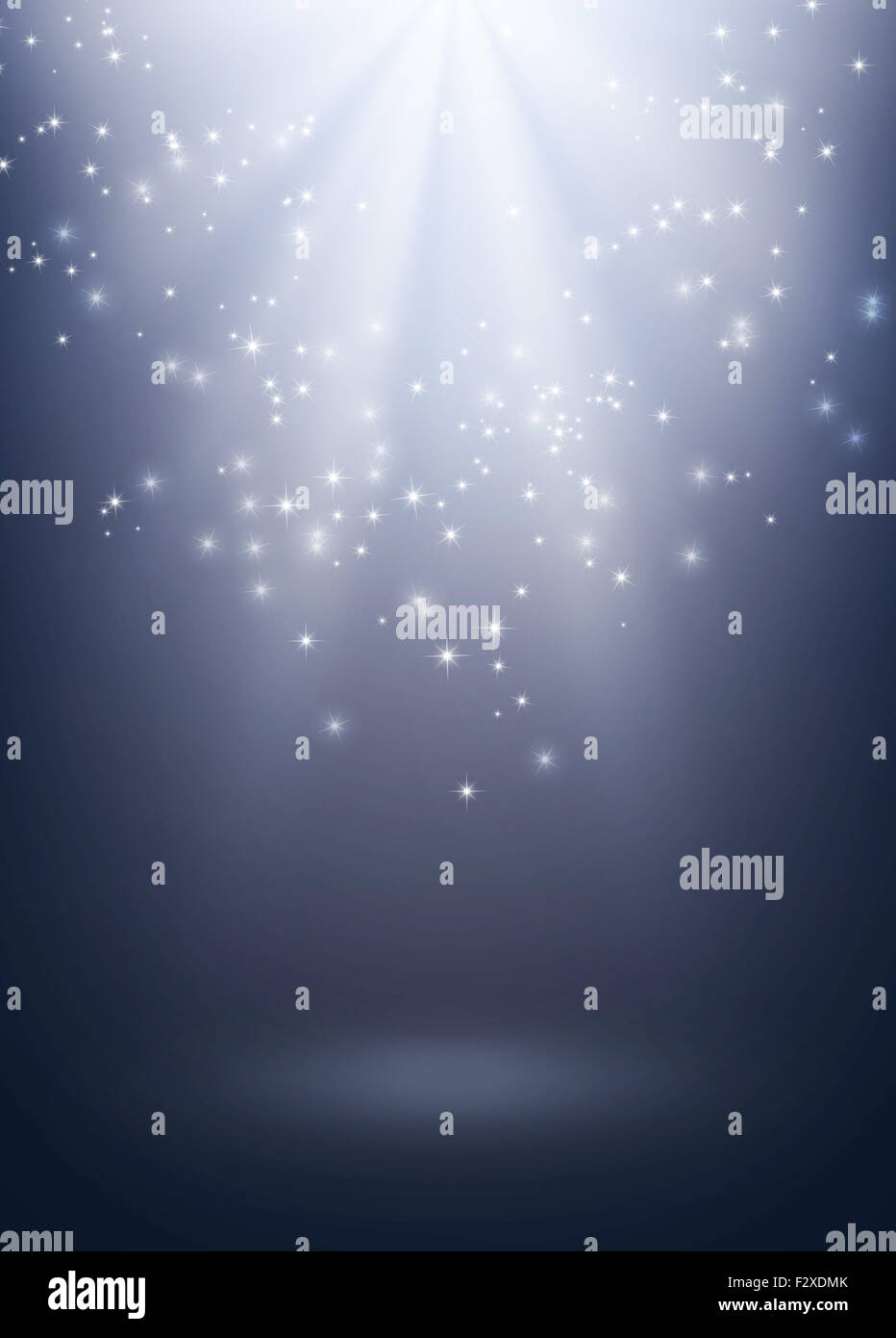Shiny silver background with star lights raining down Stock Photo - Alamy