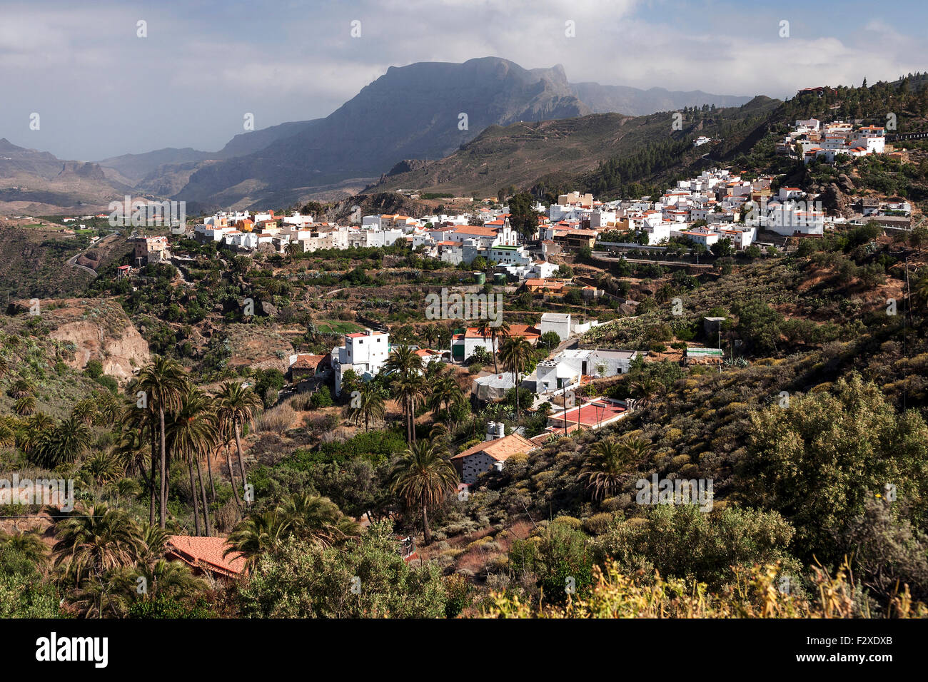 View to San Bartolome de Tirajana, Gran Canaria, Canary Islands, Spain Stock Photo