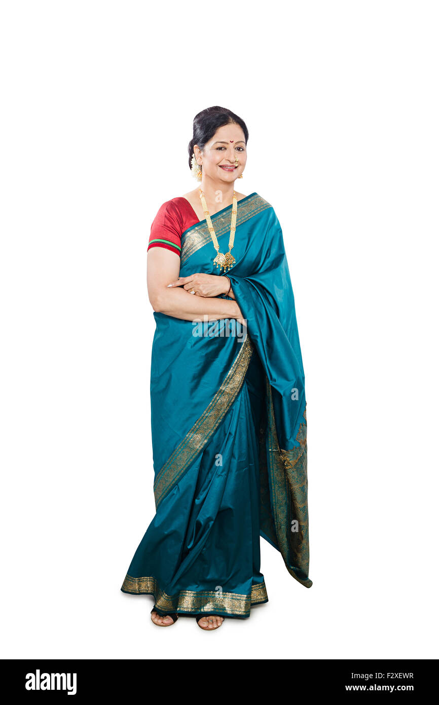1 indian marathi adult woman diwali festival arms crossed posing F2XEWR