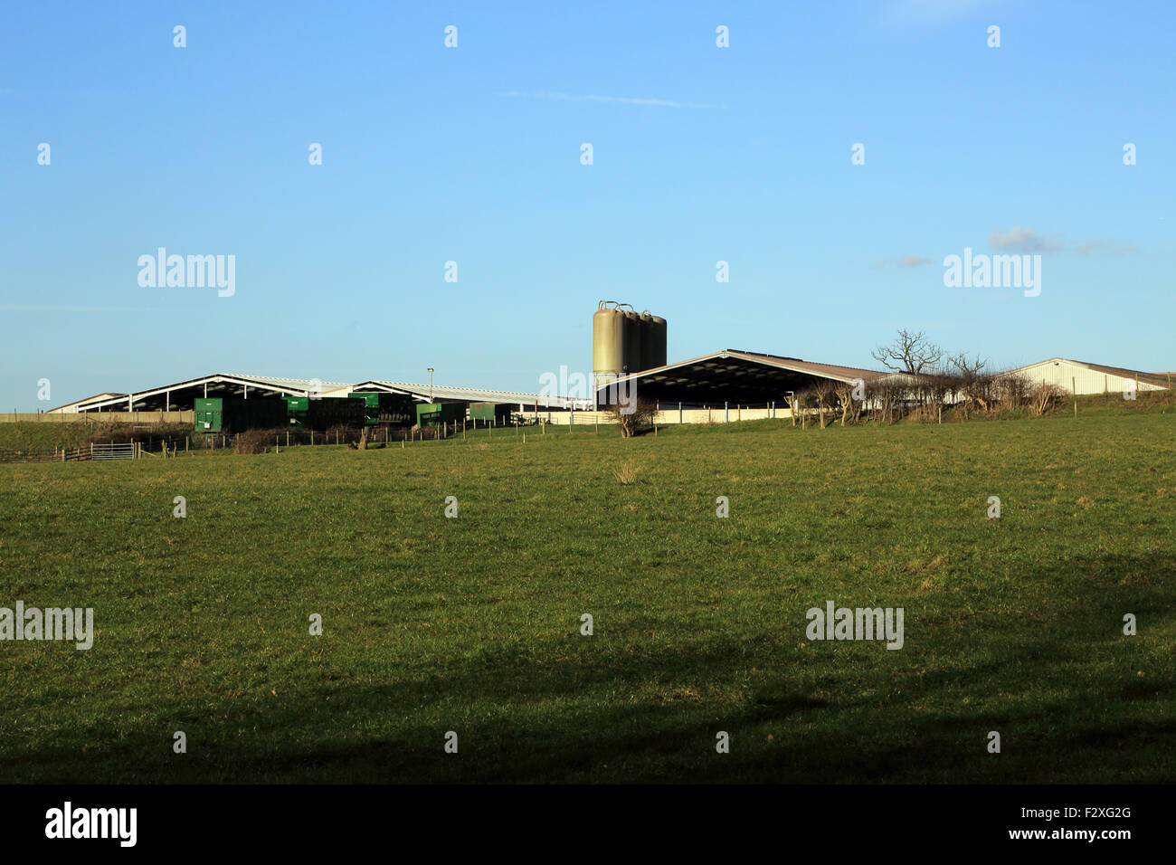View of Bircholt Court Farm, Brabourne Lees, Ashford, Kent Stock Photo
