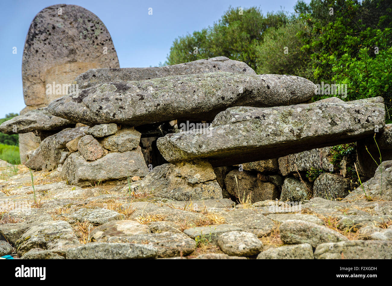 Italy Sardinia Tomb of Giants Coddu Vecchiu Arzachena Olbia-Tempio ...