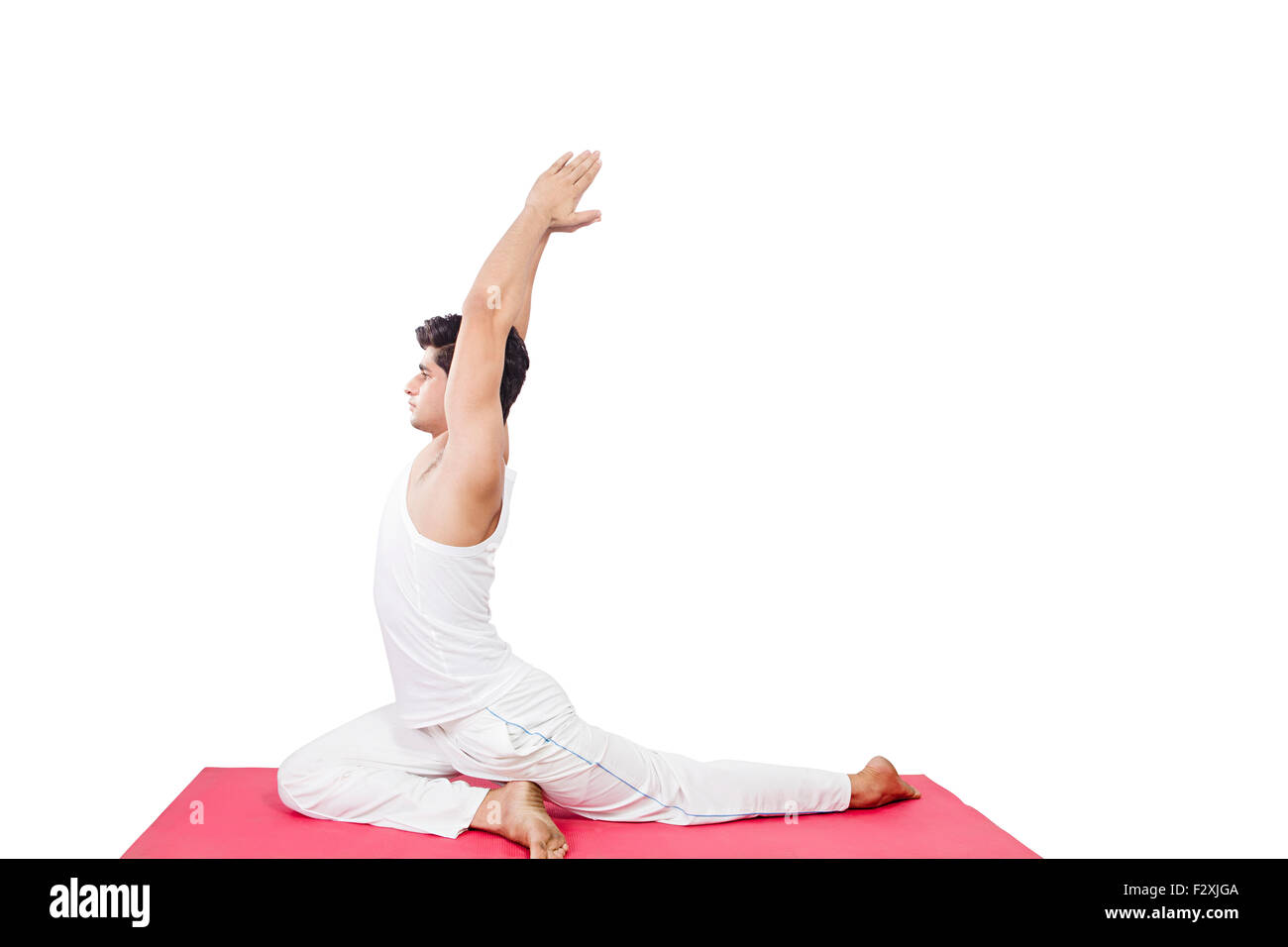 Man stretching floor legs hi-res stock photography and images - Alamy