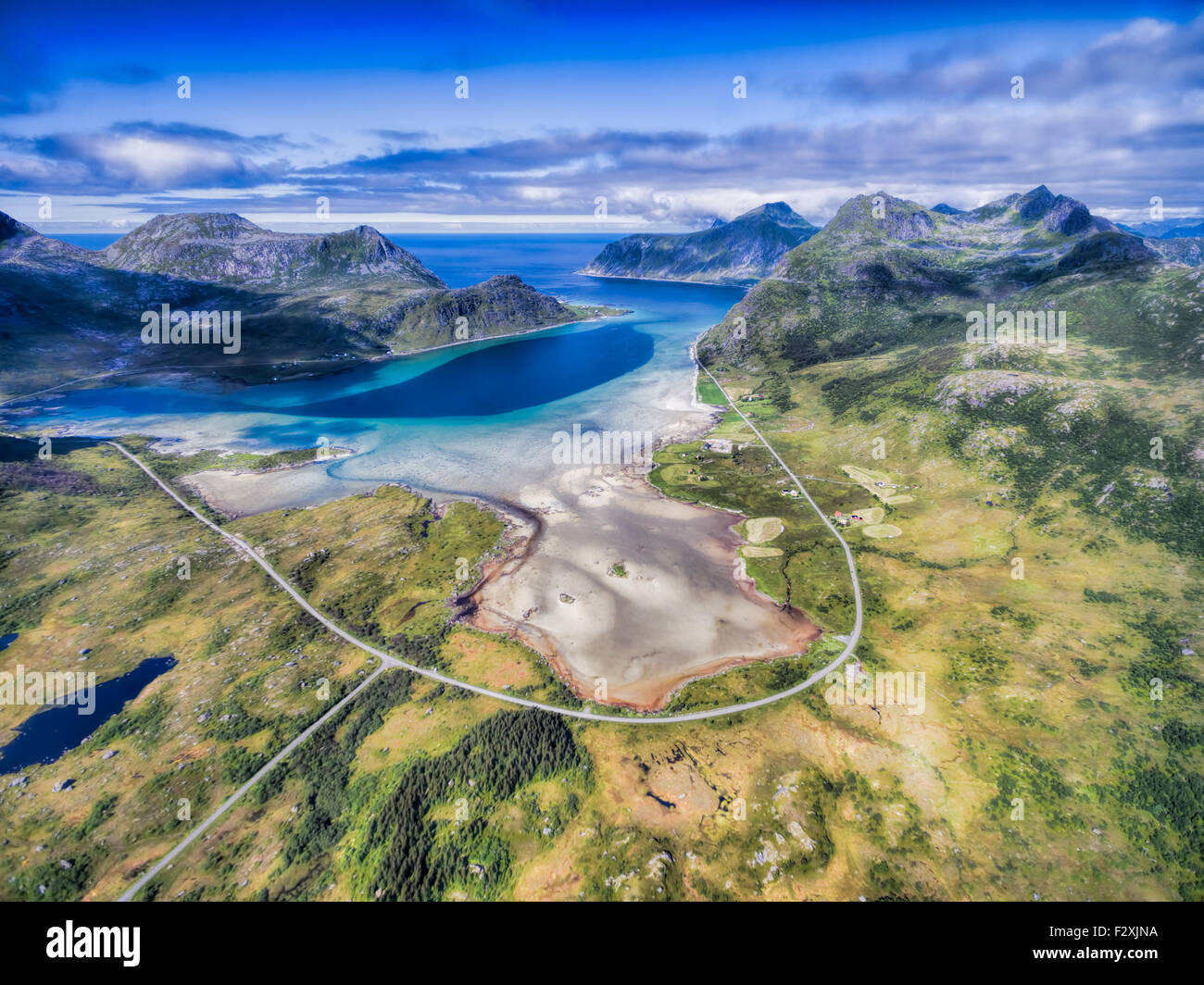 Lofoten islands aerial hi-res stock photography and images - Alamy