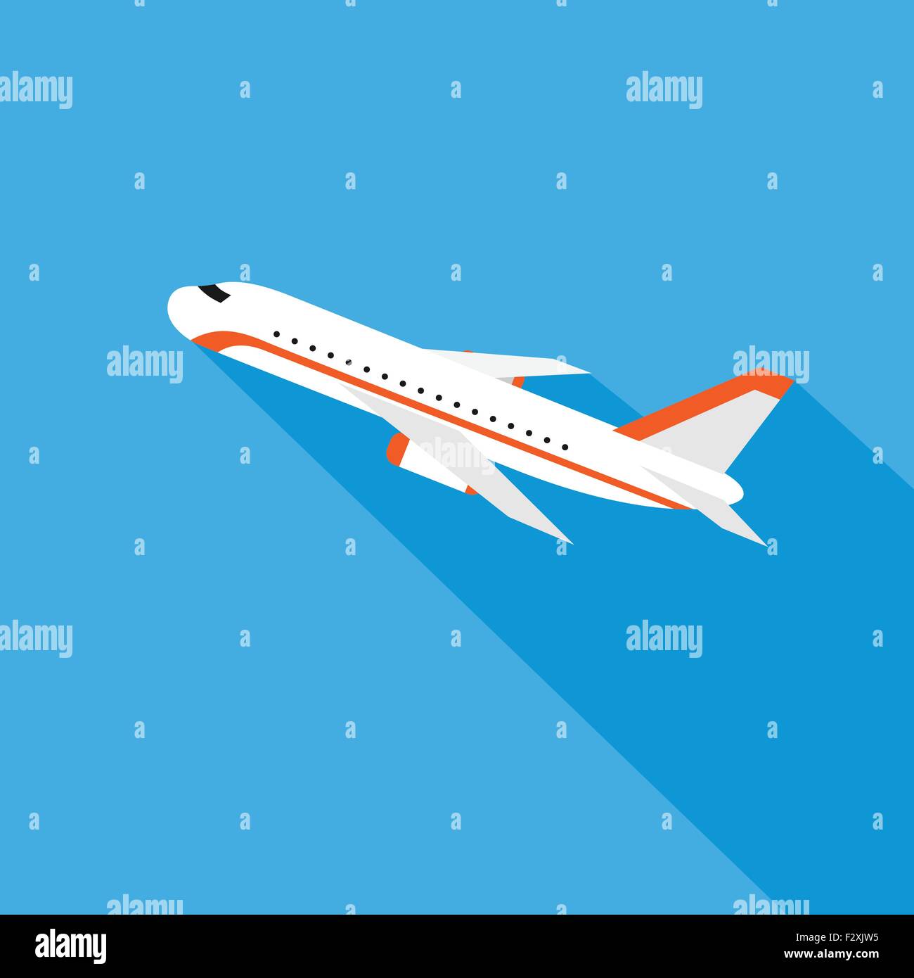 Aircraft Flat Design Style Vector Illustration Airplane Flying Stock 