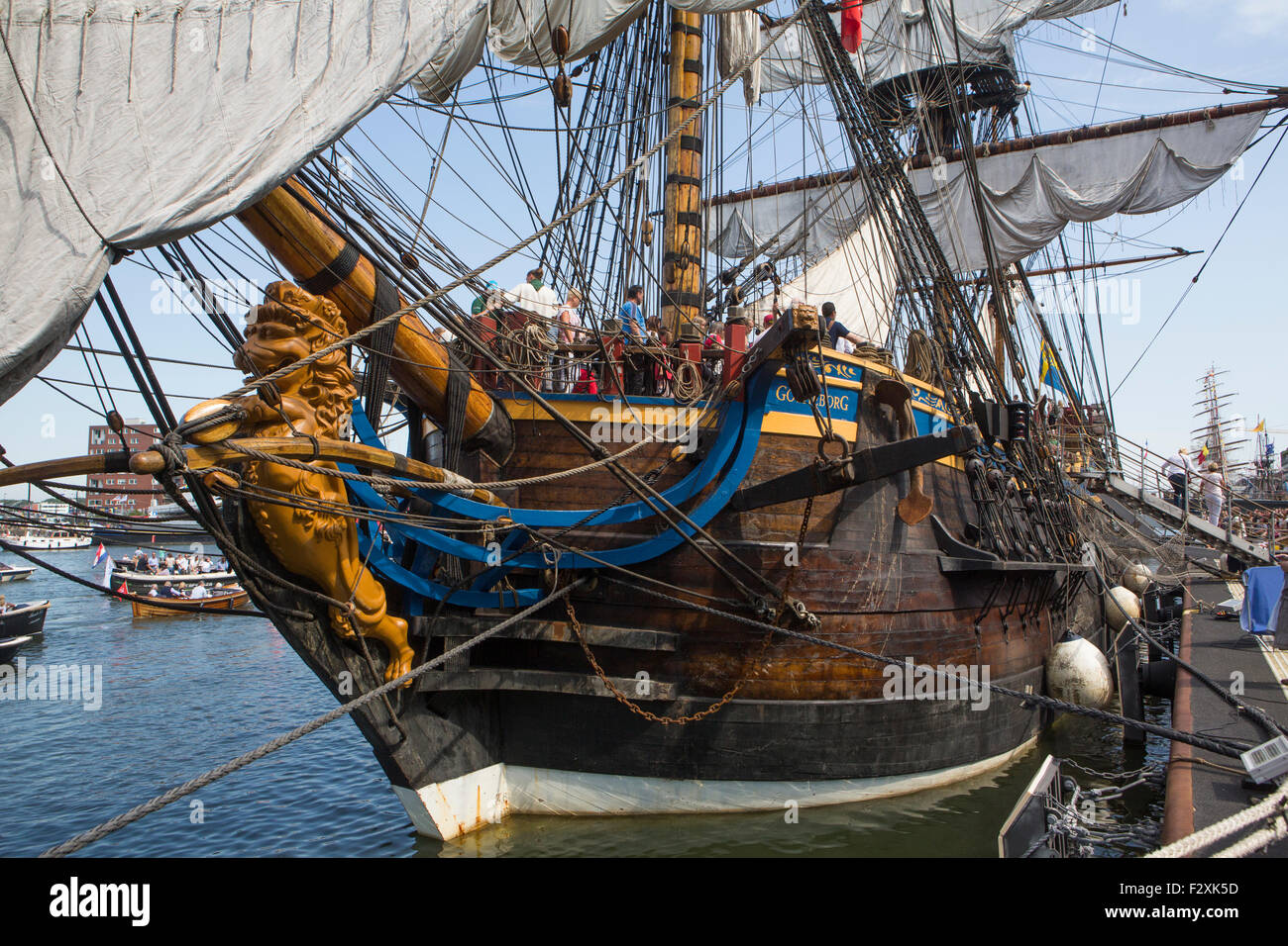 Historic vessel Gotheborg at Sail Amsterdam 2015 Stock Photo