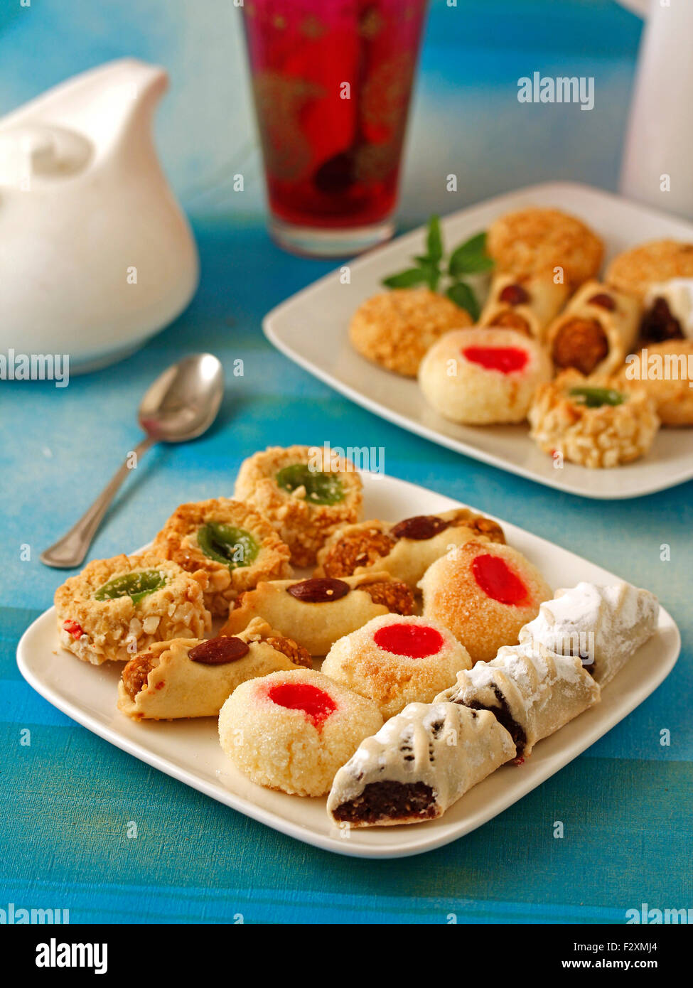 Moroccan Morocco pastry pastries marzipan sweet Stock Photo