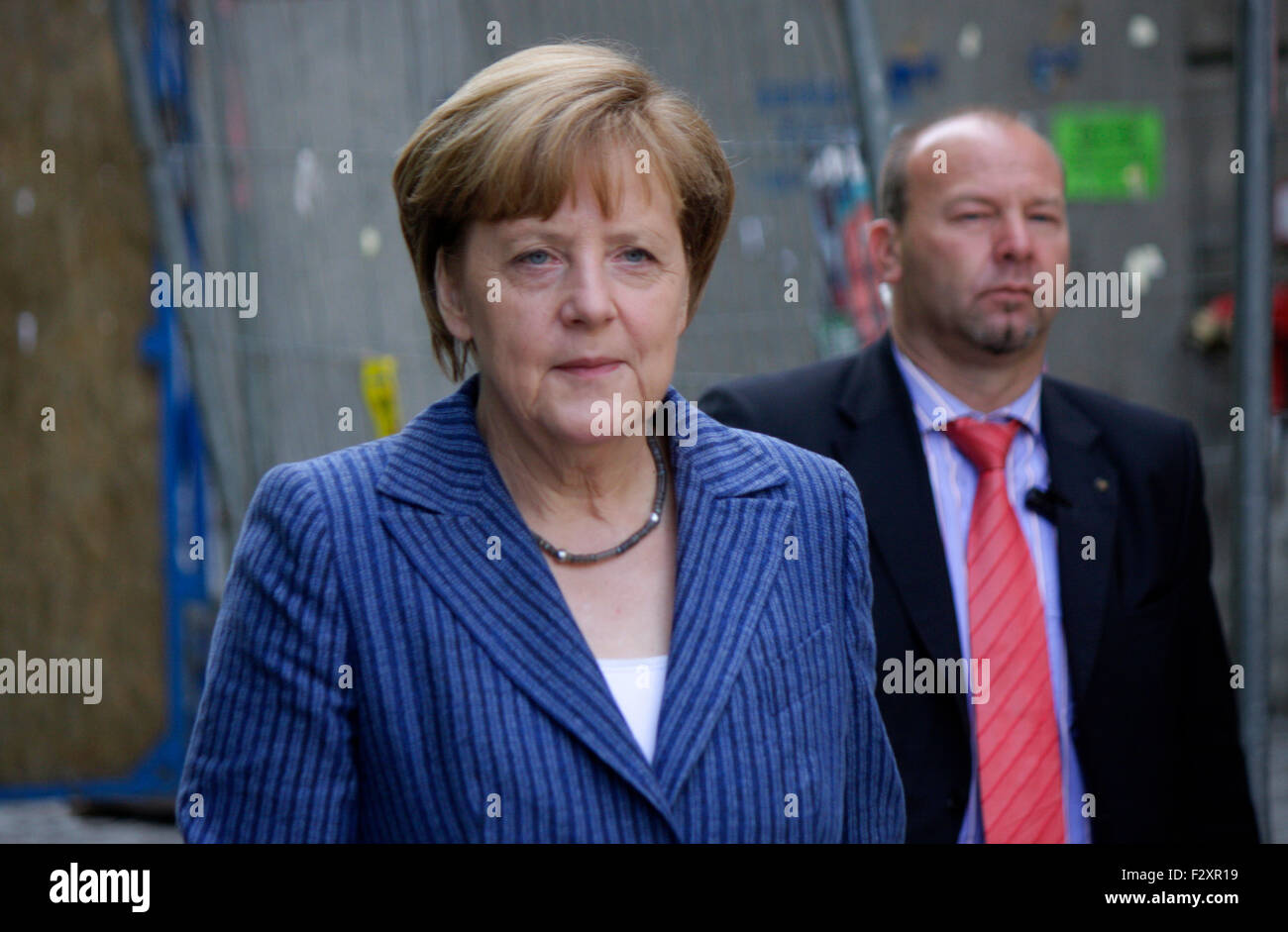 BKin Angela Merkel - Stimmabgabe der Bundeskanzlerin bei den Europawahlen, 25. Mai 2014, Berlin. Stock Photo