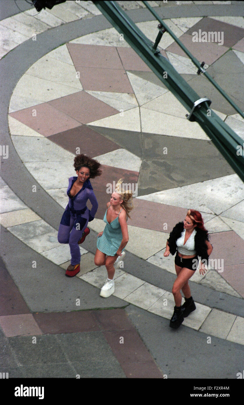 Candid shots Spice World Movie Set Albert Hall Victoria Beckham alas
