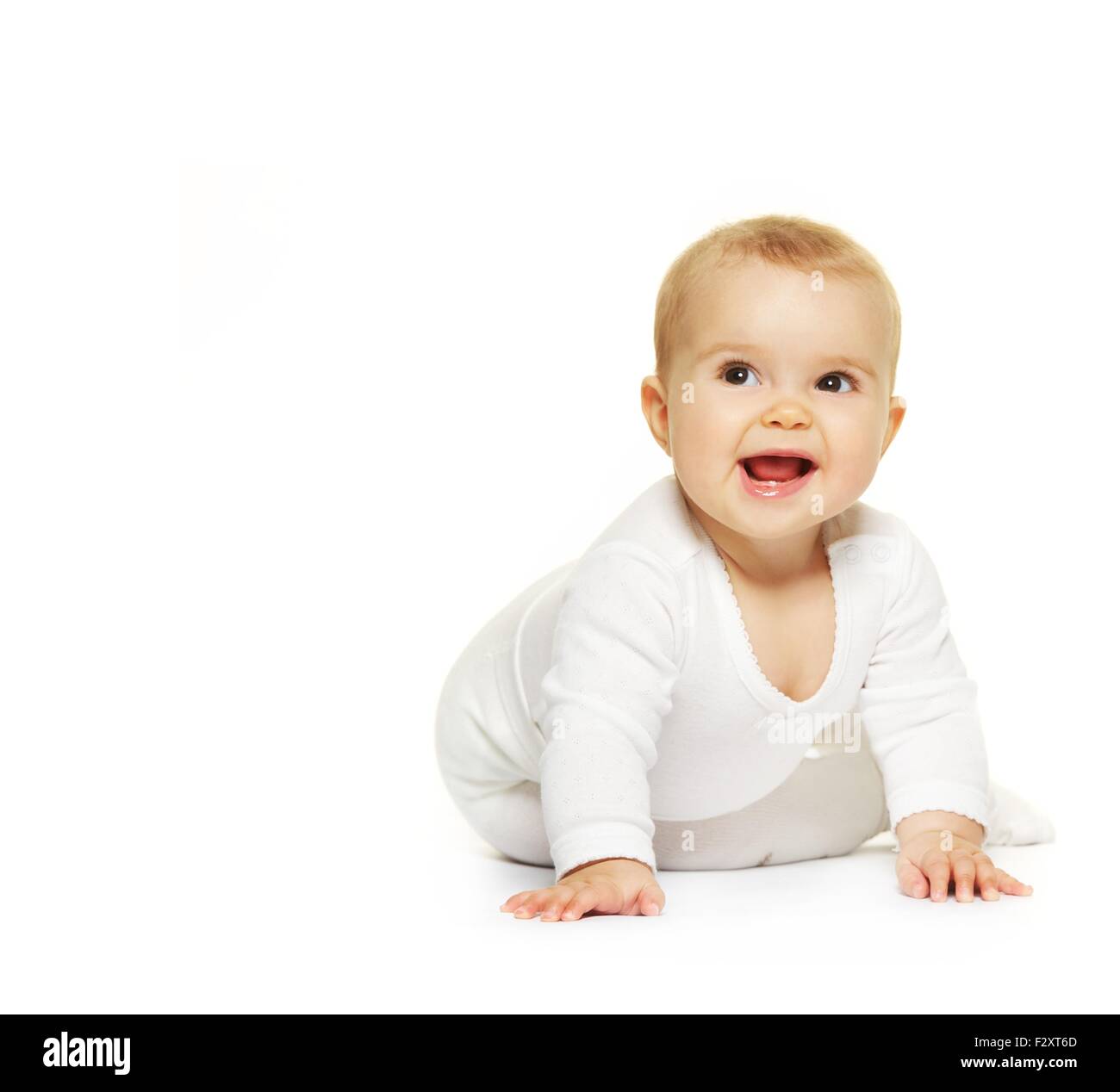 Adorable baby isolated on white Stock Photo - Alamy