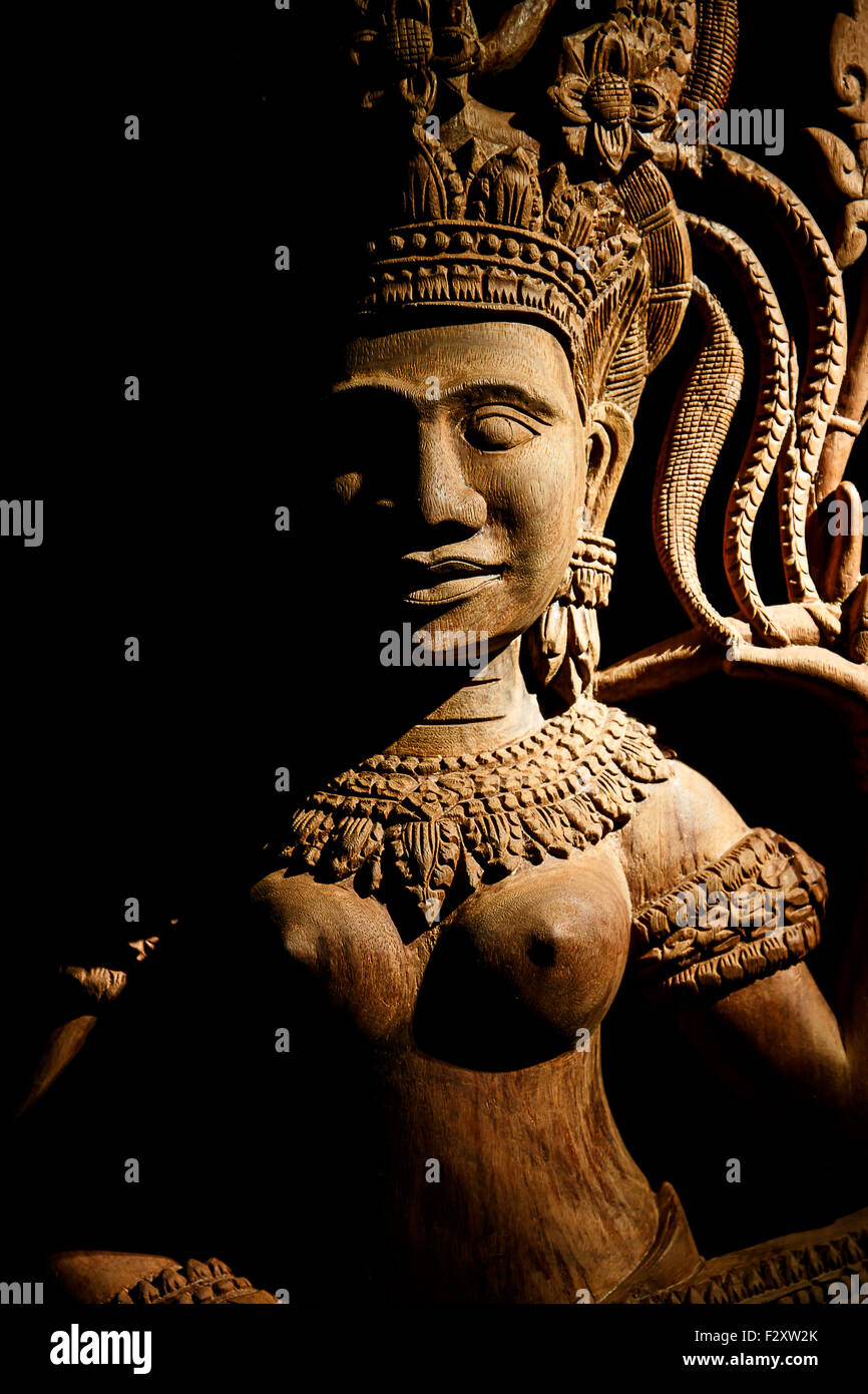 Cambodia wood carving art Stock Photo Alamy