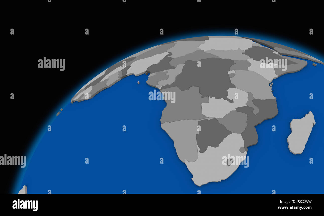 south Africa on planet Earth, political map Stock Photo - Alamy