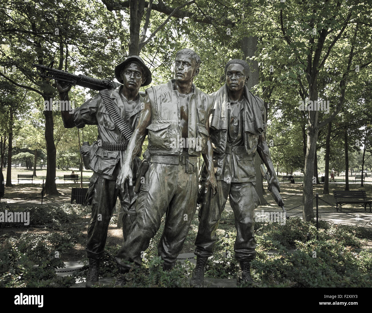 Vietnam war memorial statues named 'The Three Soldiers' Stock Photo - Alamy