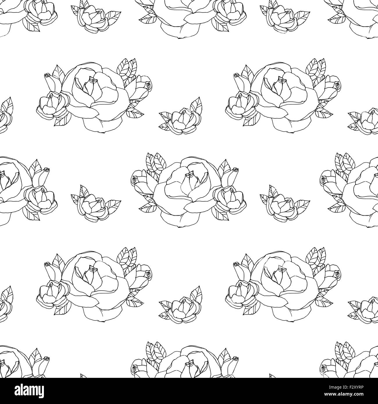 seamless pattern with roses Stock Vector Image & Art - Alamy
