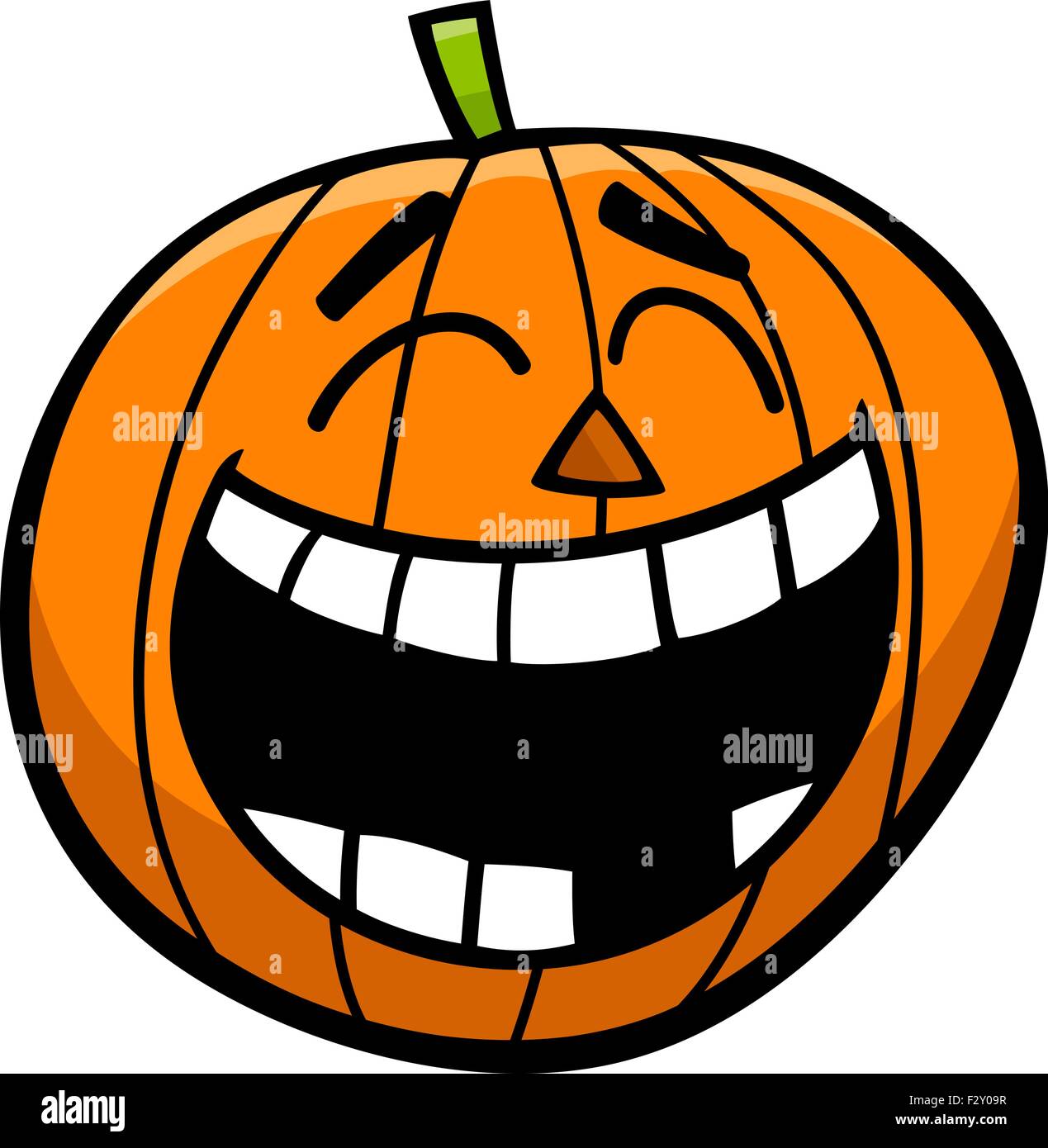 Cartoon Illustration of Laughing Jack Lantern Halloween Pumpkin Stock ...