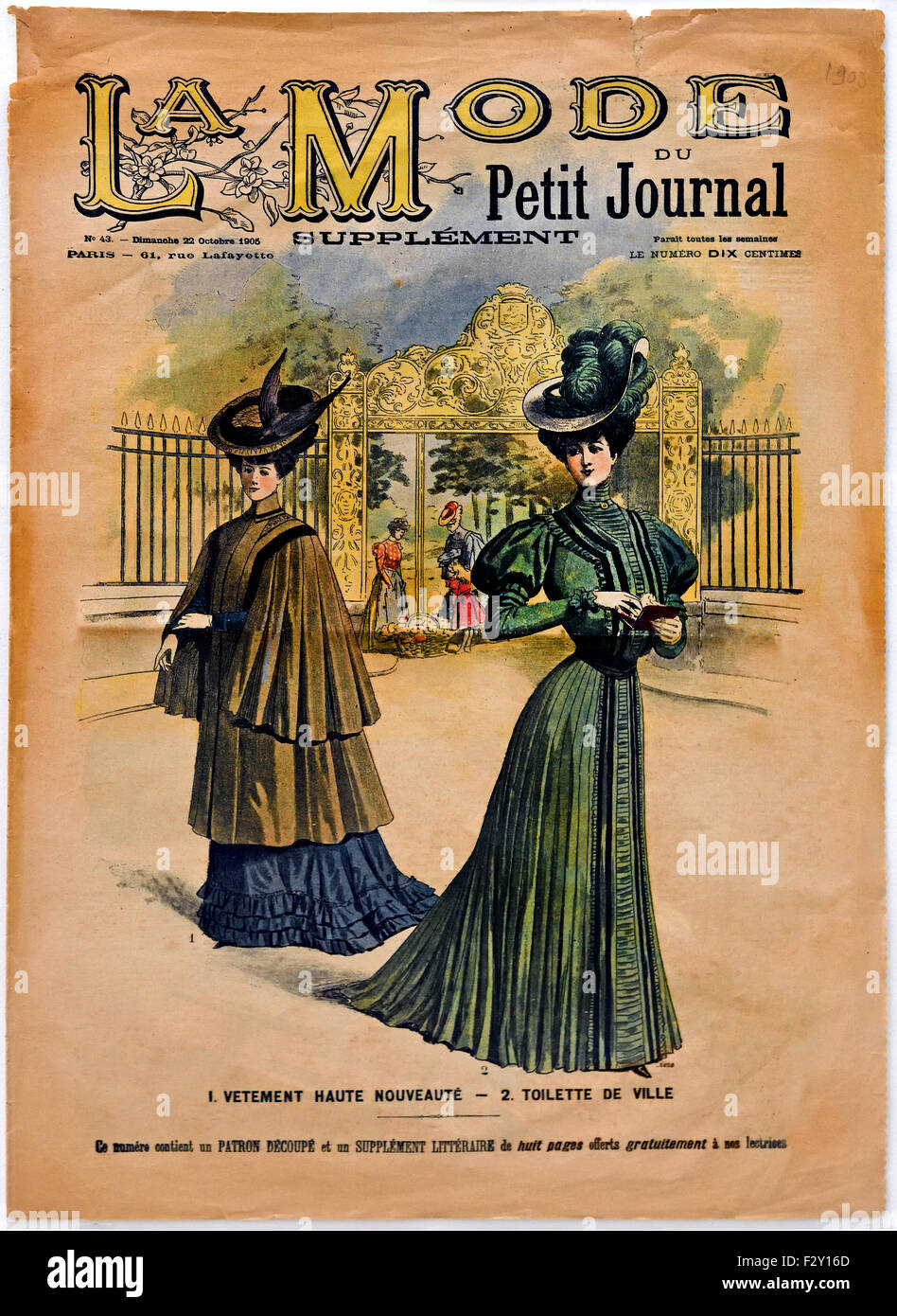 La Mode du Petit Journal  1906 French Paris fashion couture designer clothes art Stock Photo