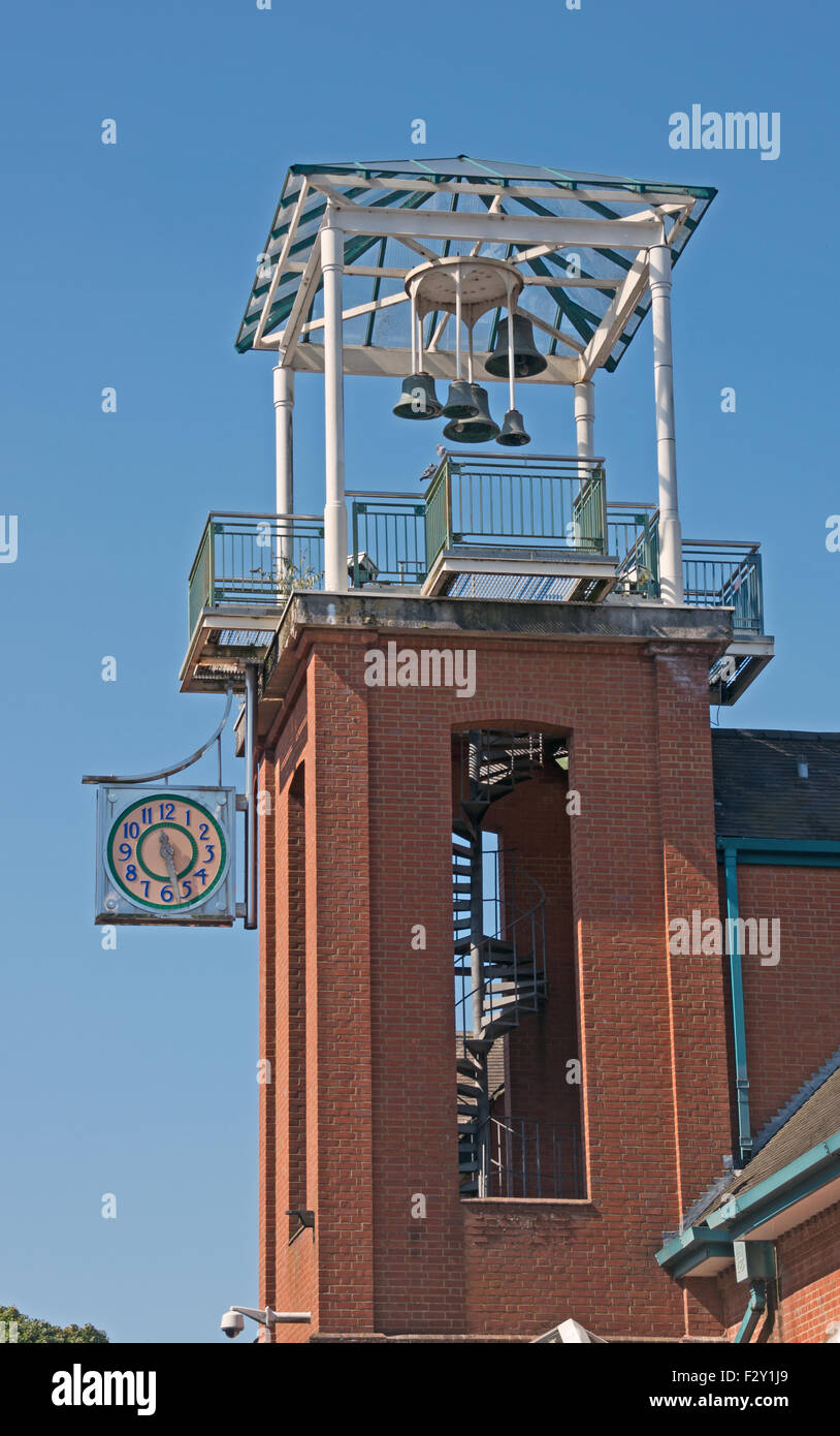 Winchester Brooks Shopping Centre, Clock Bell Tower, Hampshire, England