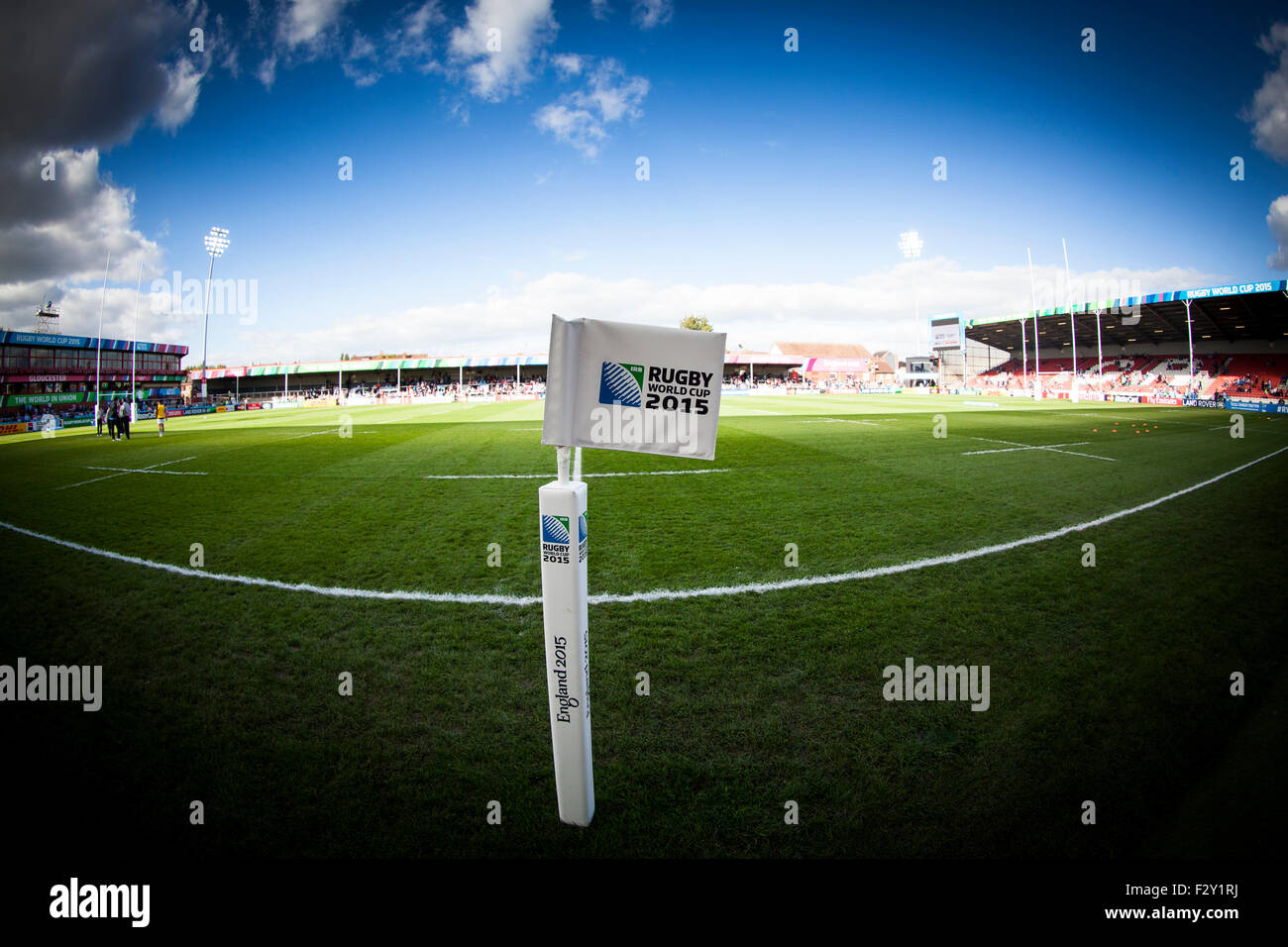 09.2015. Kingsholm Stadium, Gloucester, England. Rugby World Cup. Argentina versus Georgia. A general view of Kingsholm before kick-off. Stock Photo