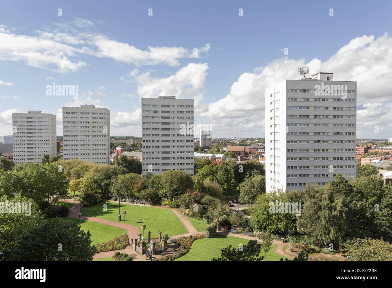 High rise flats in Birmingham, West Midlands, England, UK Stock Photo